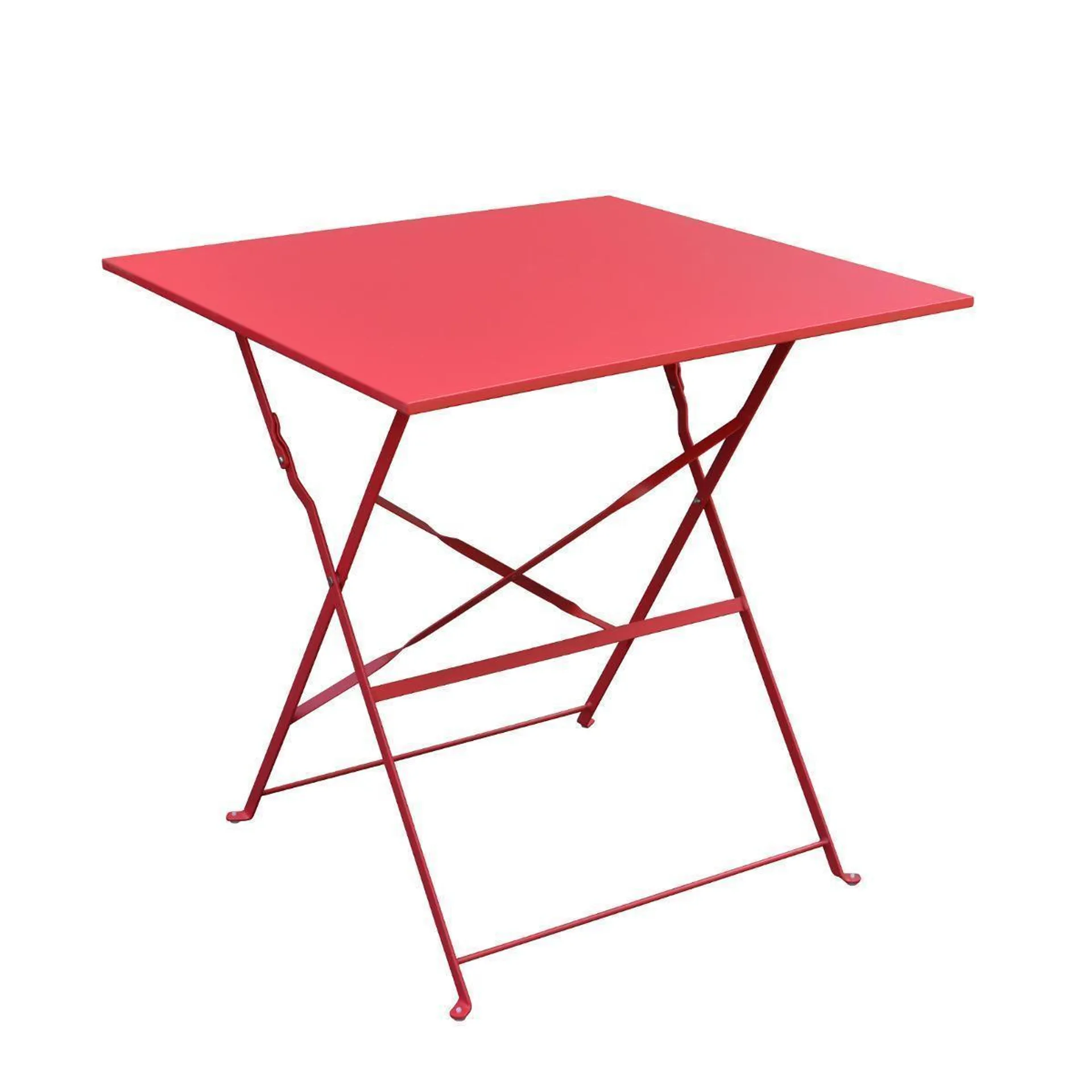 Table Camargue carrée - 70 x 70 x H 71 cm - Rouge groseille - HESPERIDE