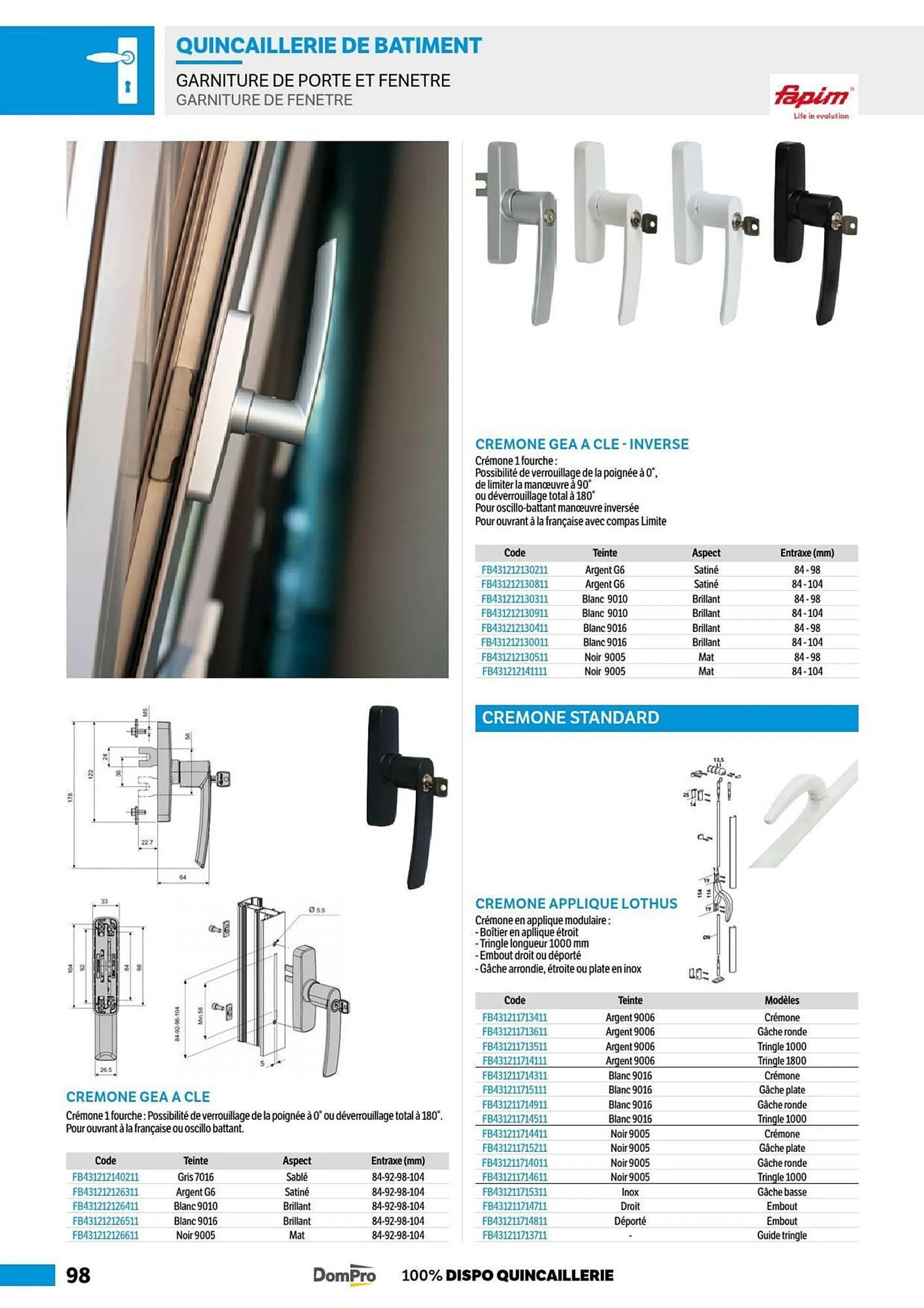 Catalogue DomPro du 8 juillet au 4 janvier 2025 - Catalogue page 98