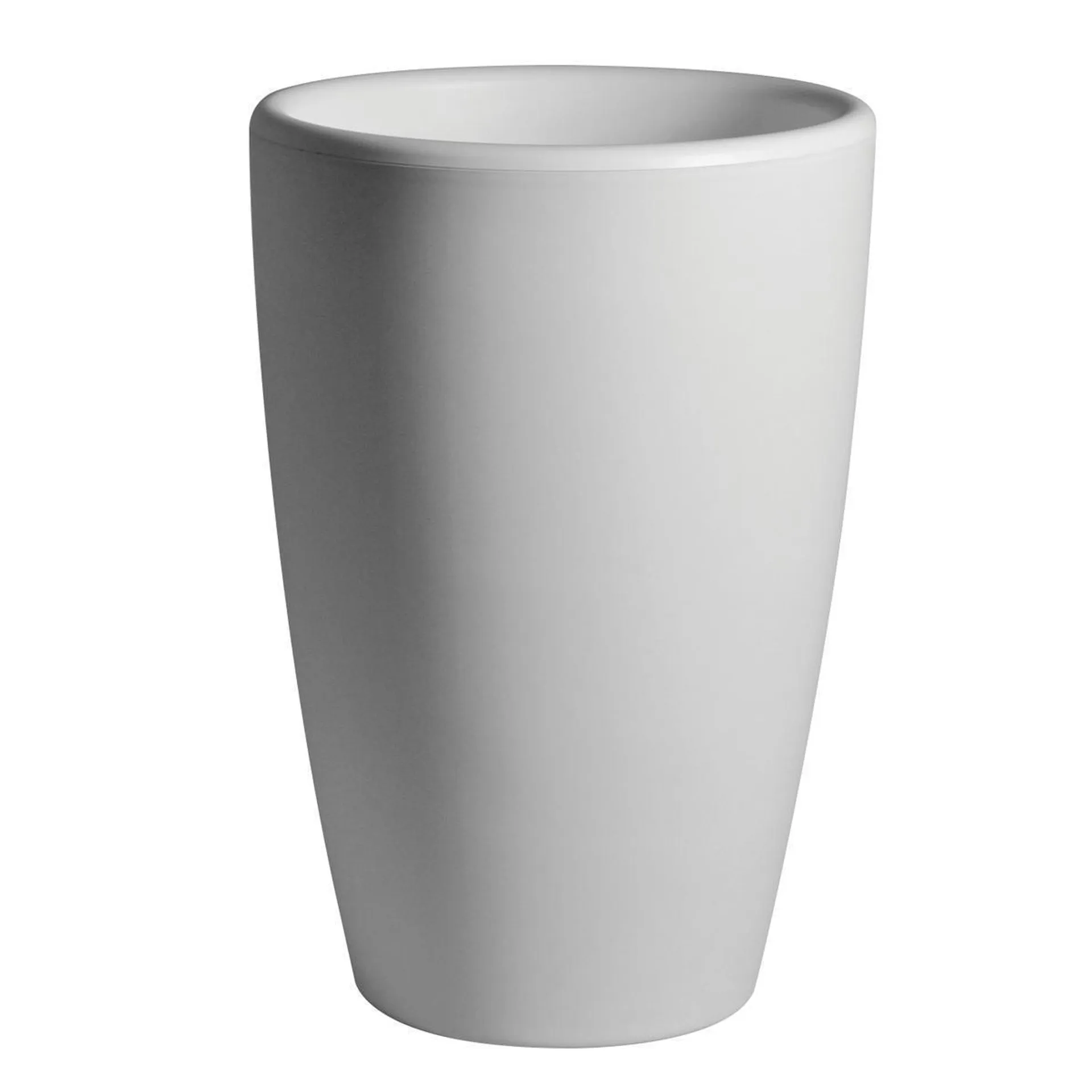 Pot à fleurs Vase - Plastique - Ø 45 x H 66 cm - Blanc