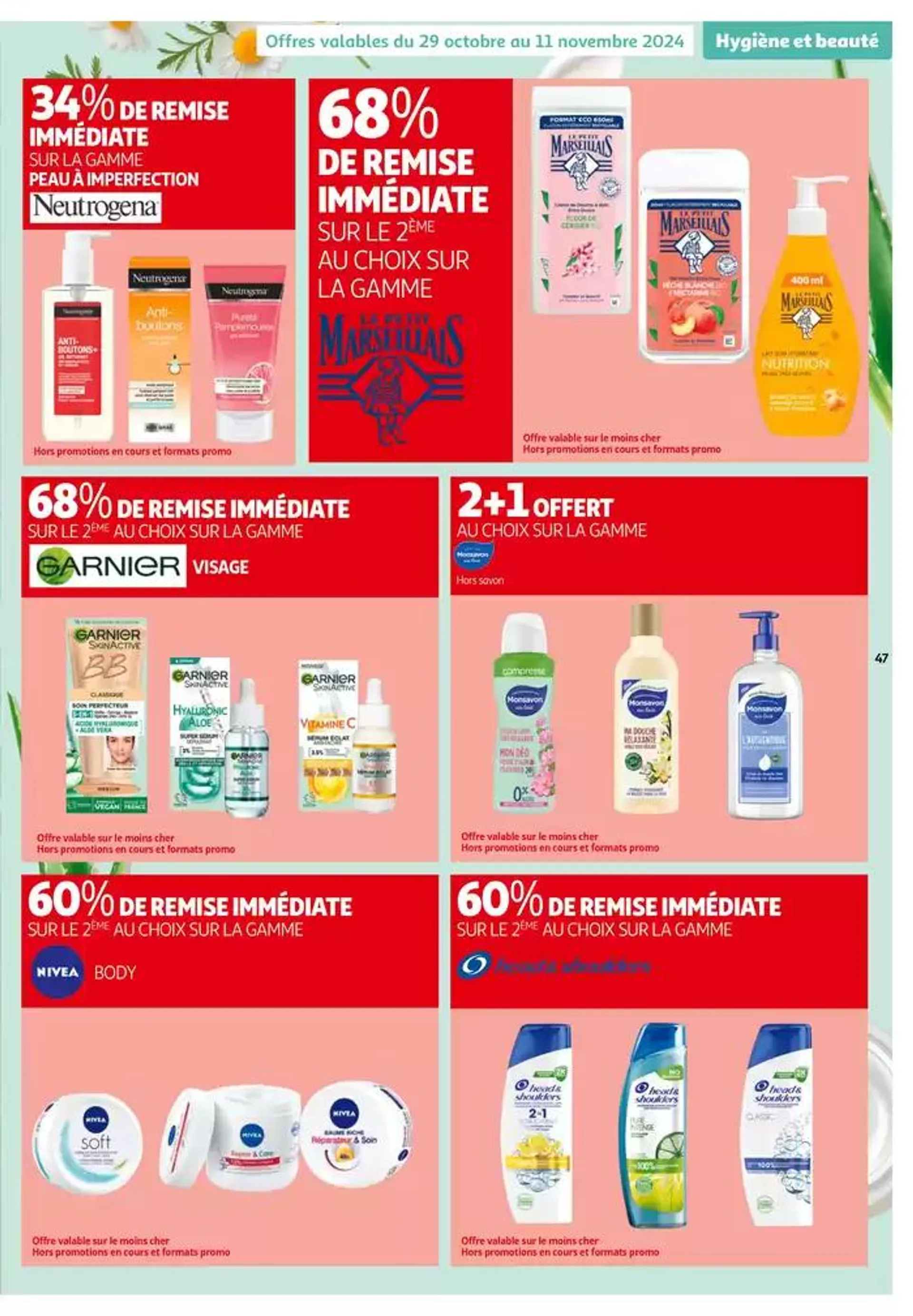 Top depart : 25 jours Auchan  du 29 octobre au 4 novembre 2024 - Catalogue page 47