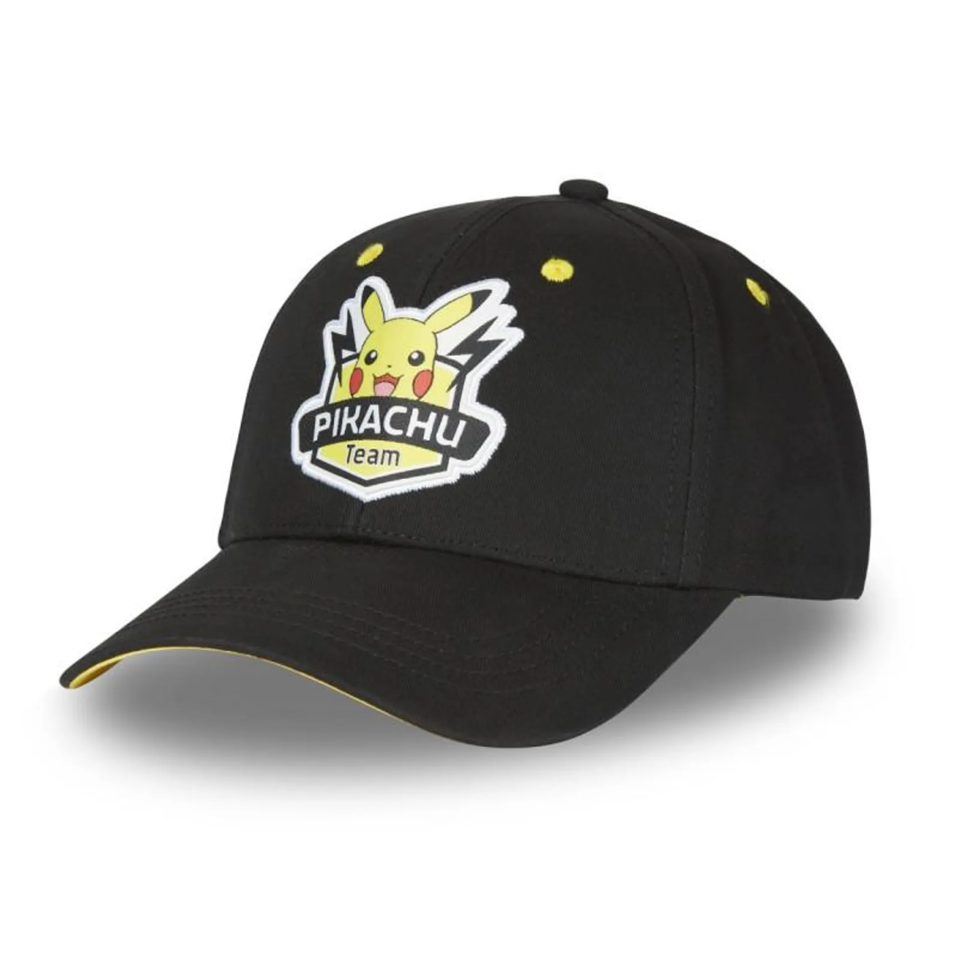 Casquette adulte baseball Freegun noir fermeture snapback Pokémon Pikachu