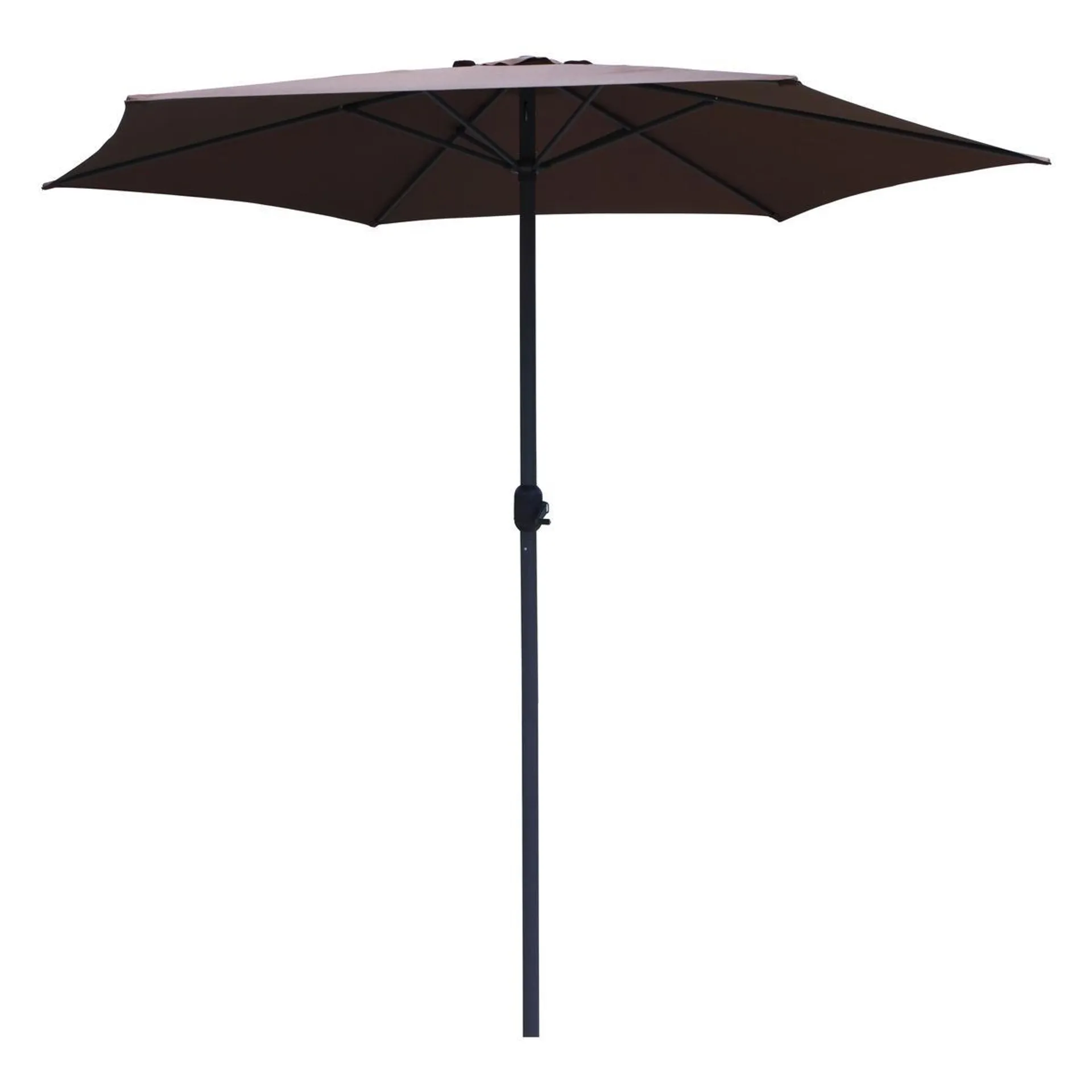 Parasol rond - Diamètre 2,7 m - marron chocolat