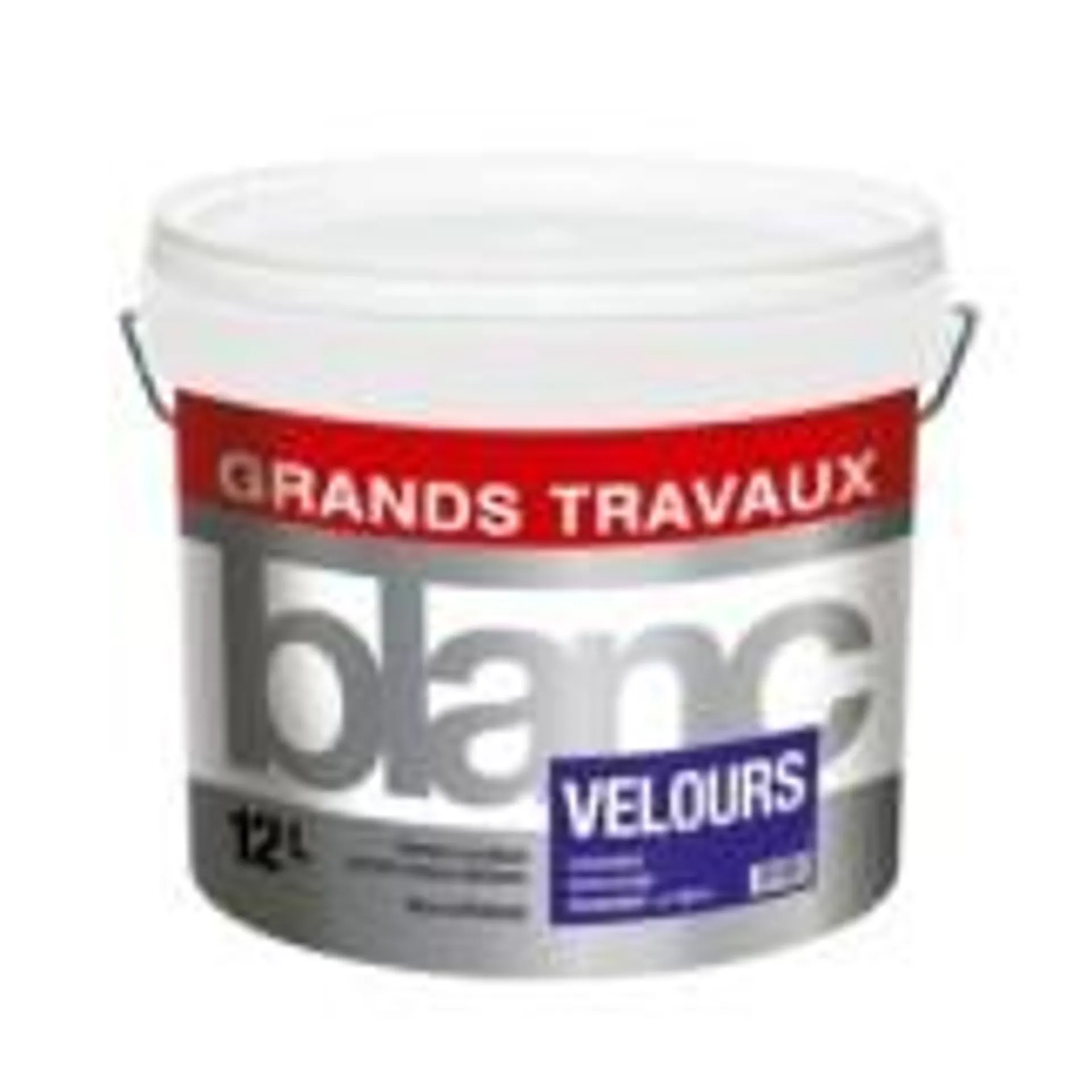 Peinture acrylique murs et plafonds grand travaux blanc velours 12L