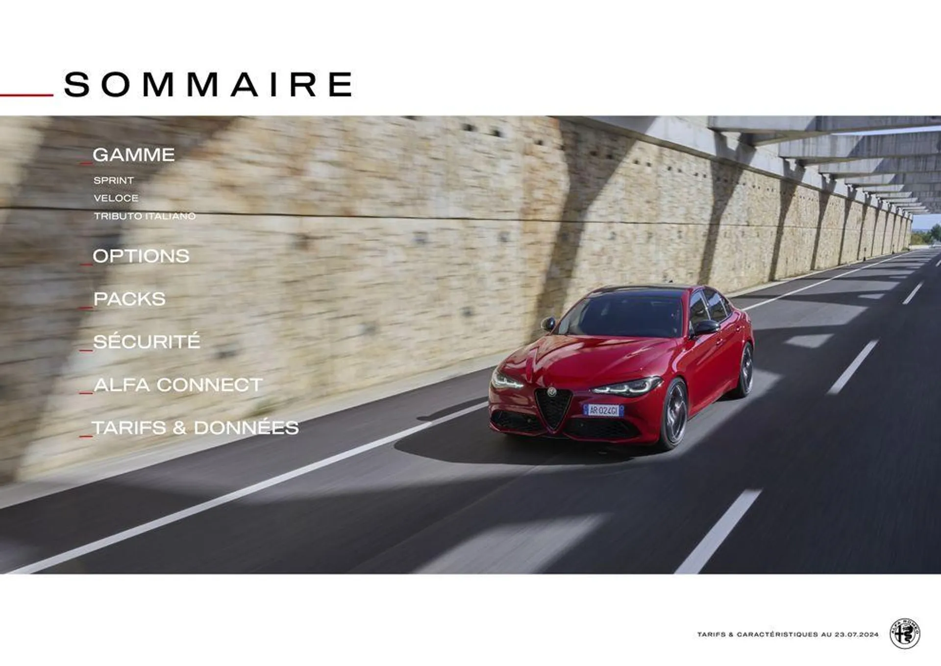 Alfa Romeo GIULIA du 7 août au 7 août 2025 - Catalogue page 3