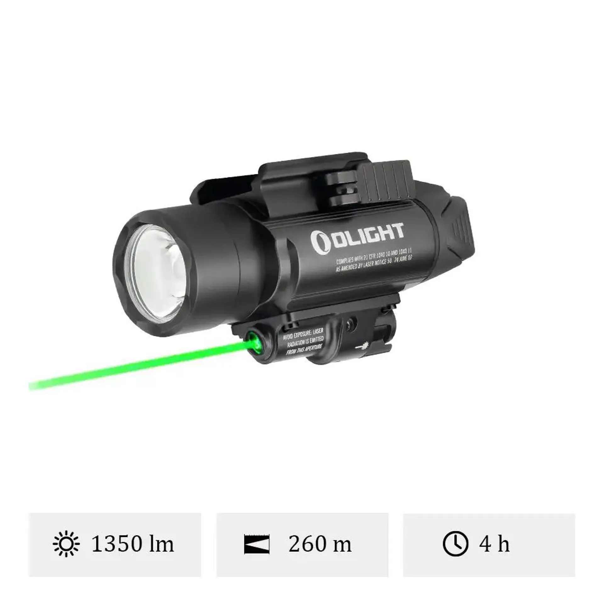 Olight Baldr Pro - Lampe Ultra Puissante Militaire Avec Laser Vert