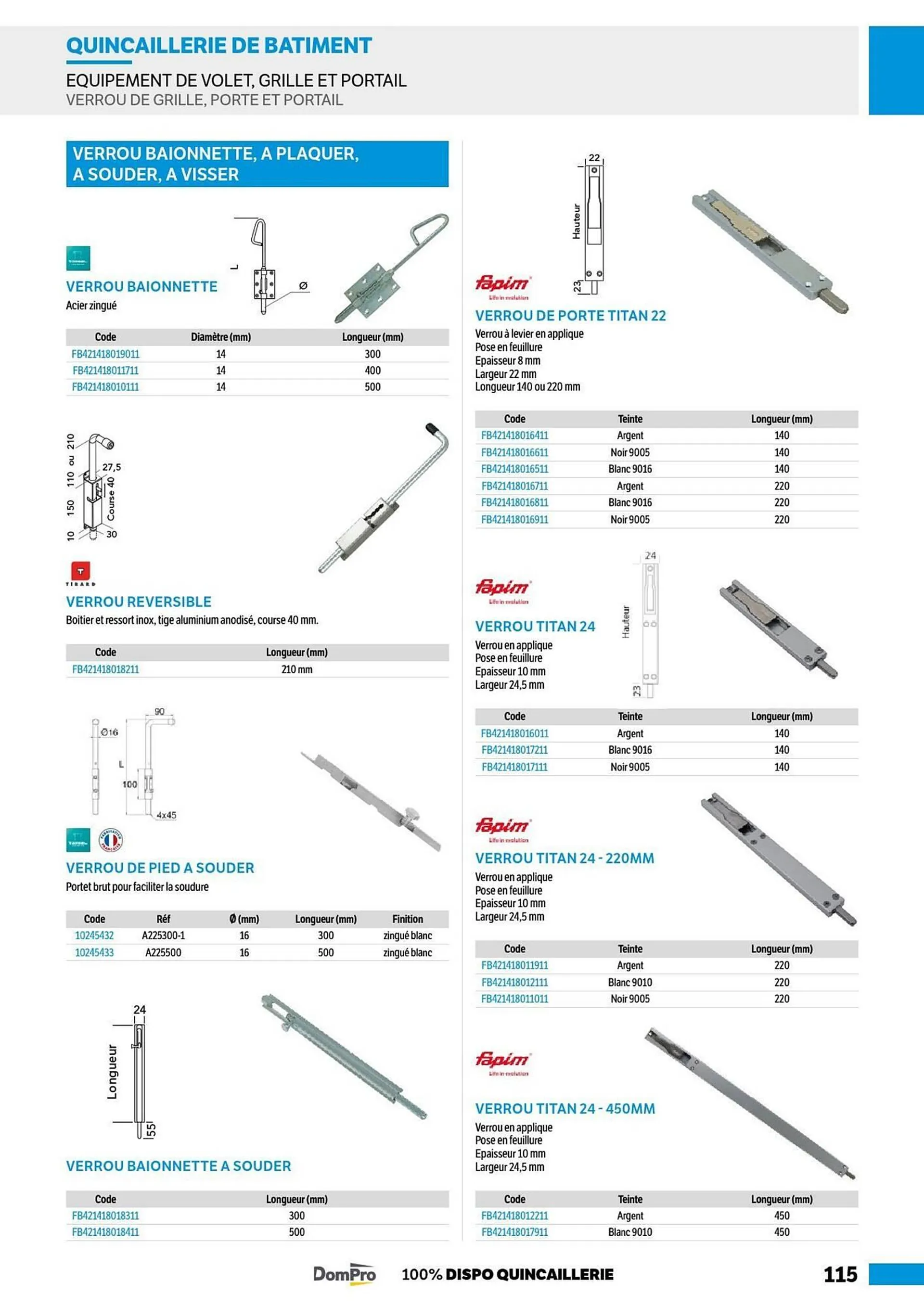 Catalogue DomPro du 8 juillet au 4 janvier 2025 - Catalogue page 115