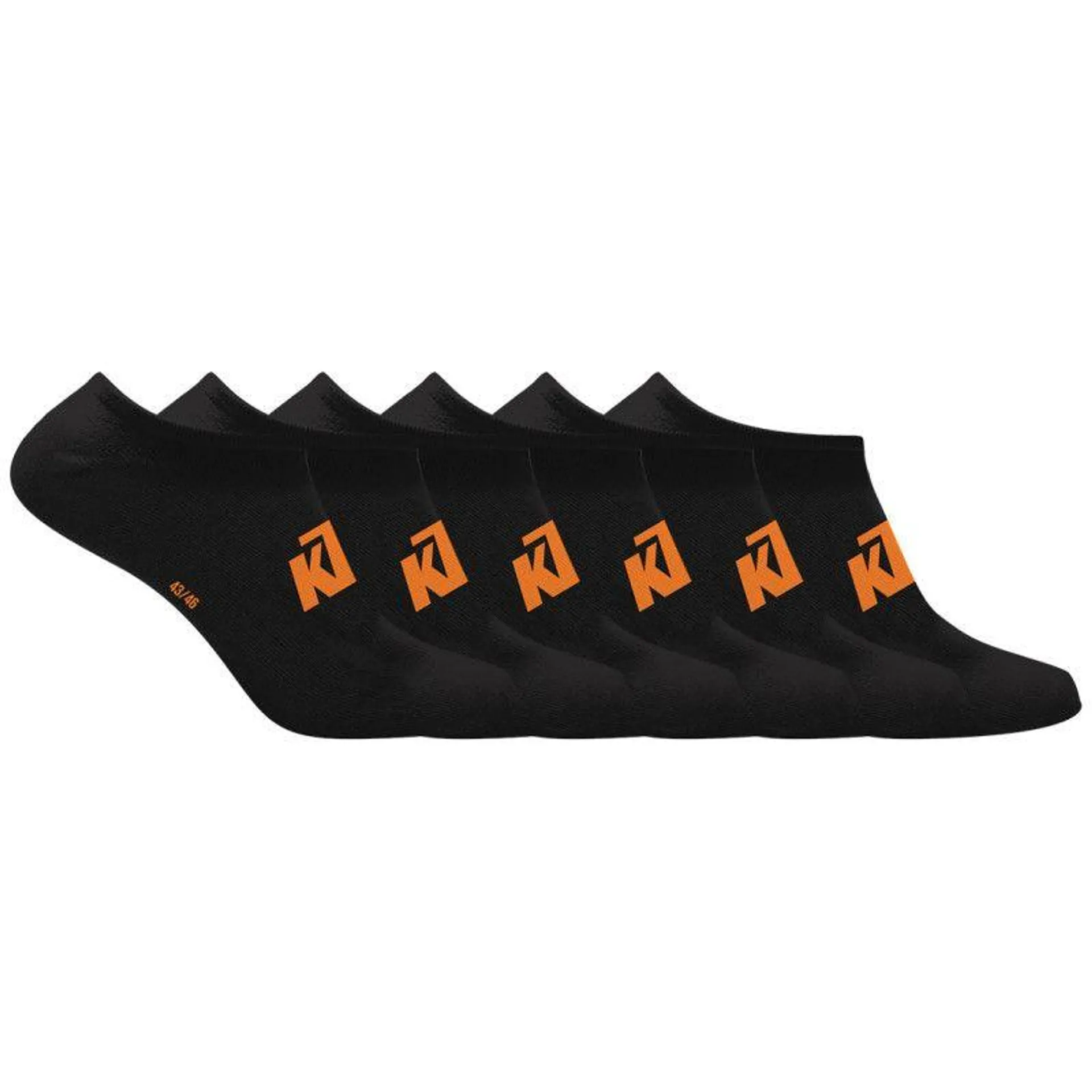 Lot de 6 Paires de chaussettes socquettes noires KTM homme