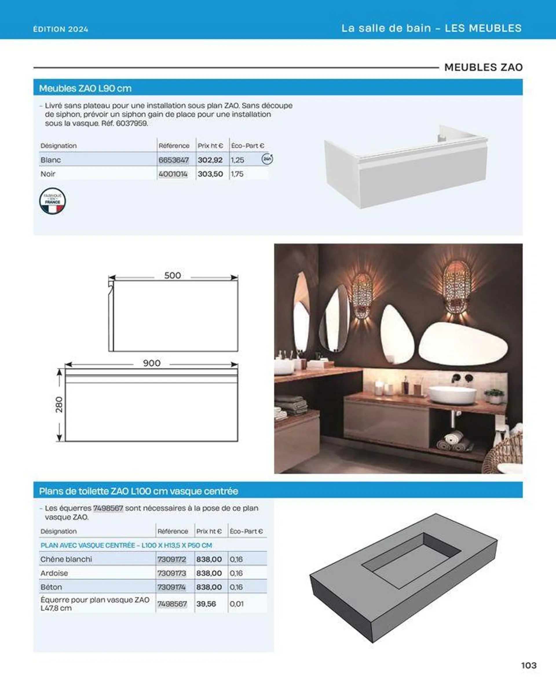 La salle de bain en toute sérénité du 2 juillet au 31 décembre 2024 - Catalogue page 103