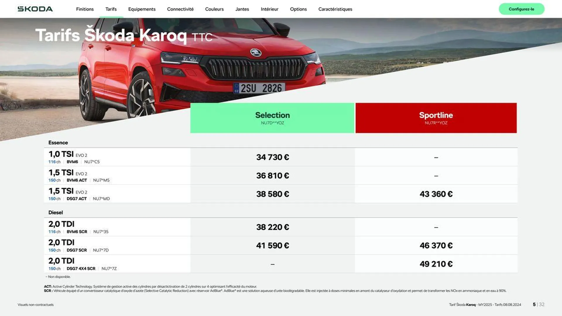 Karoq Selection 1.5 TSI 150 ch DSG du 22 août au 28 février 2025 - Catalogue page 5