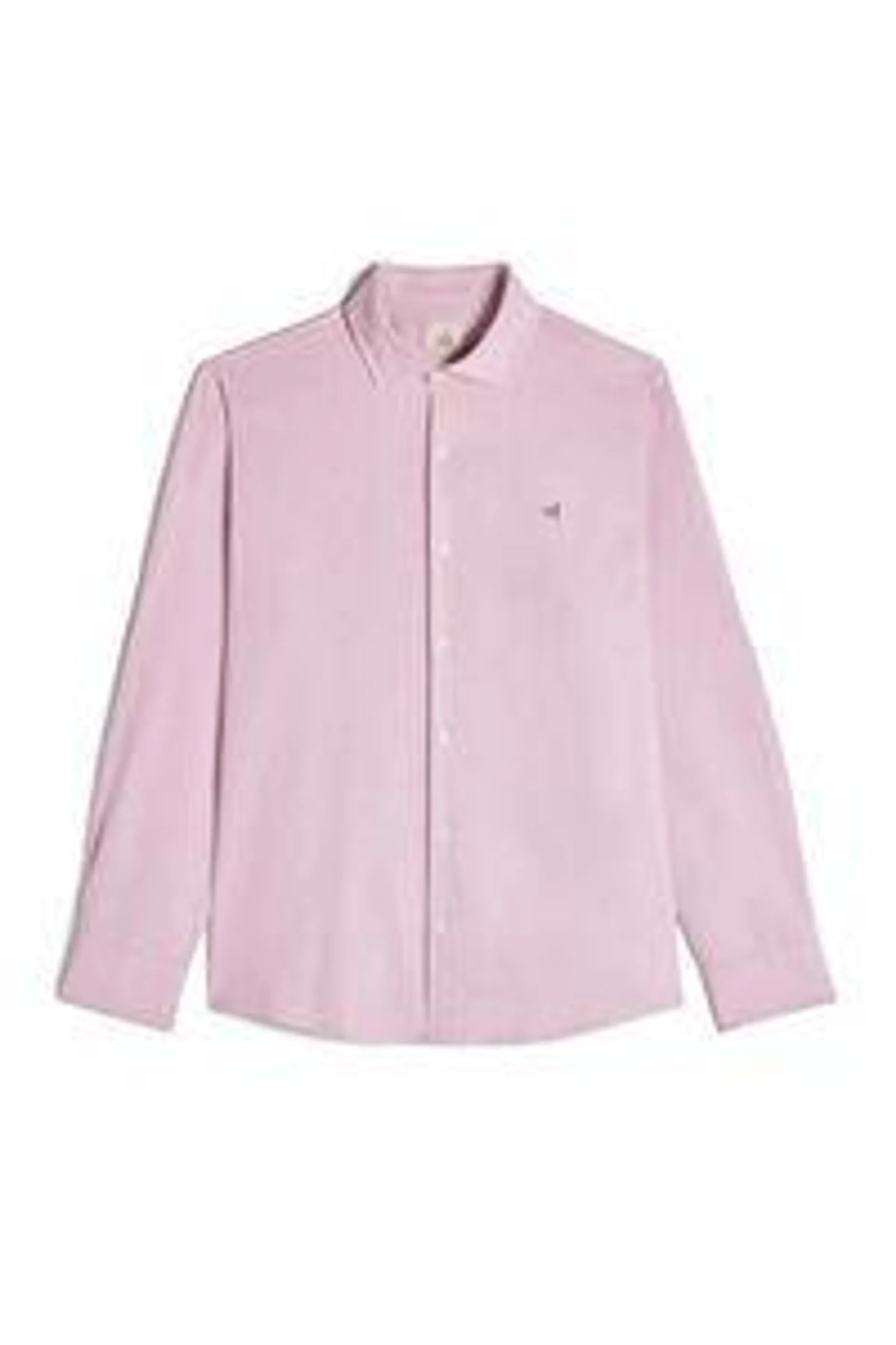 Camisa oxford lisa manga larga