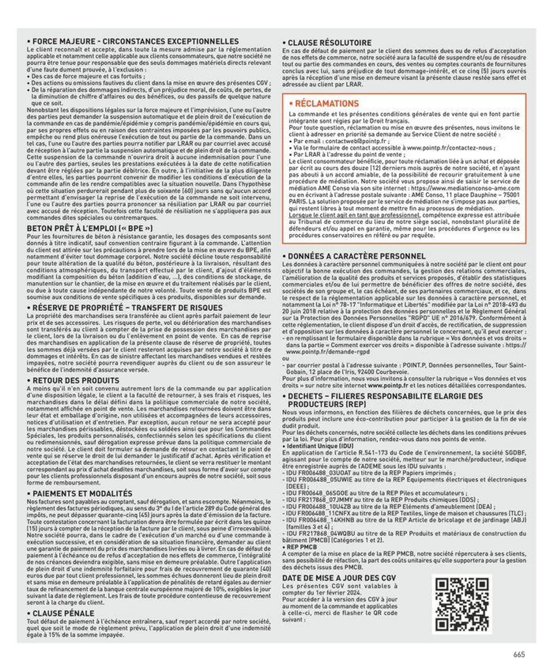 Sélection Intérieur & Extérieur 2024 du 5 avril au 31 décembre 2024 - Catalogue page 665