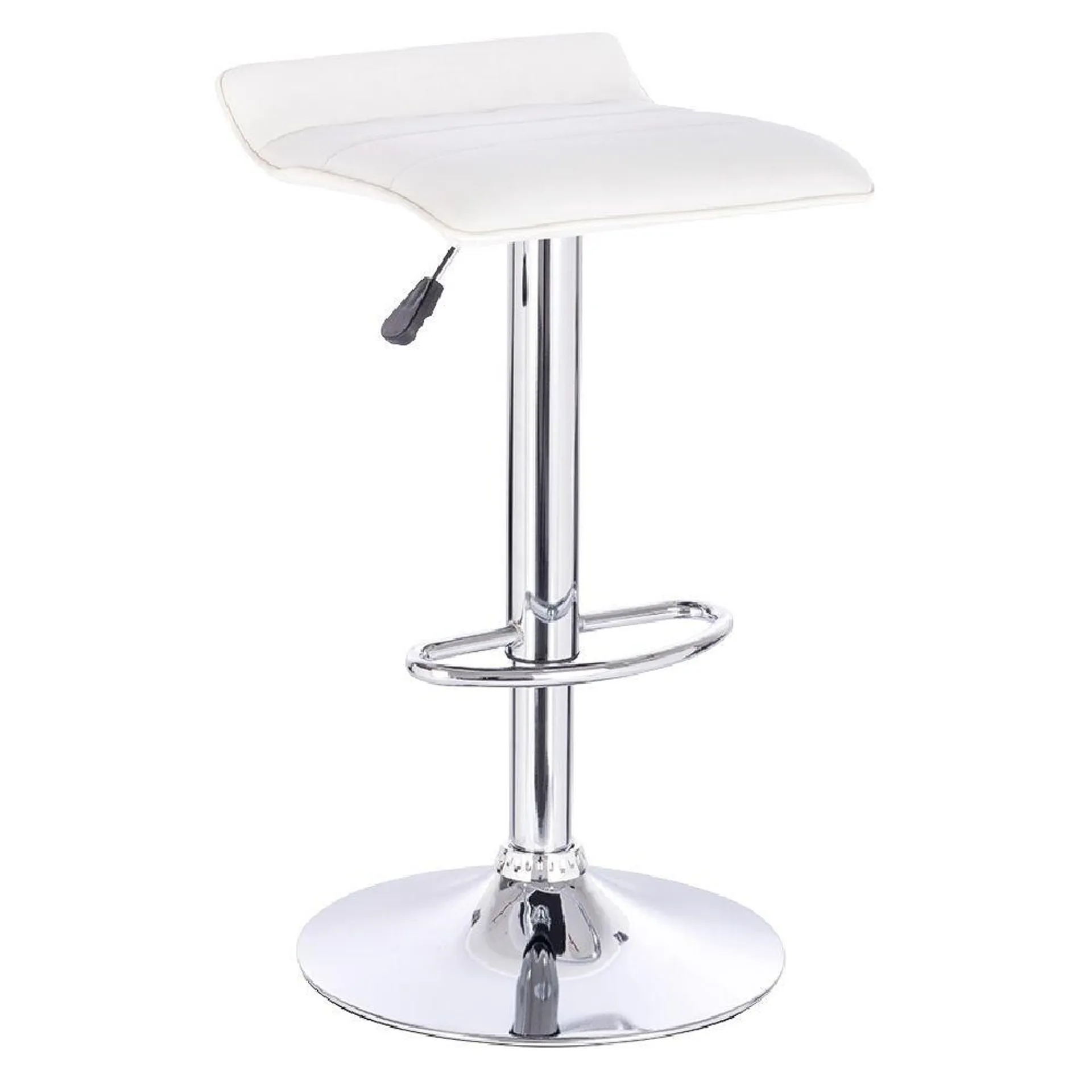 Tabouret de bar Majestik rotatif Blanc L.30.5 x P.39.5 x H.63/83.5 cm