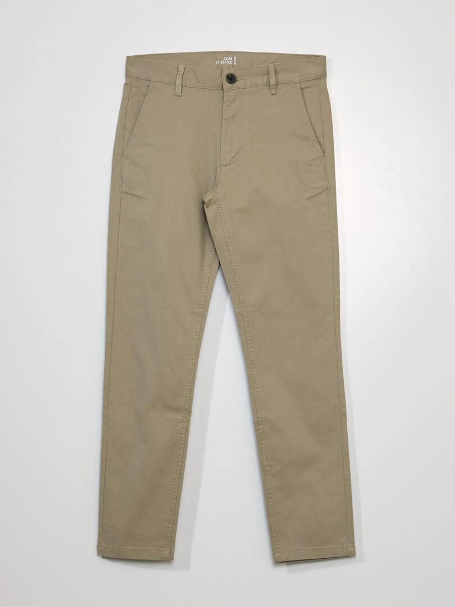 Pantalon chino slim L30 - Beige