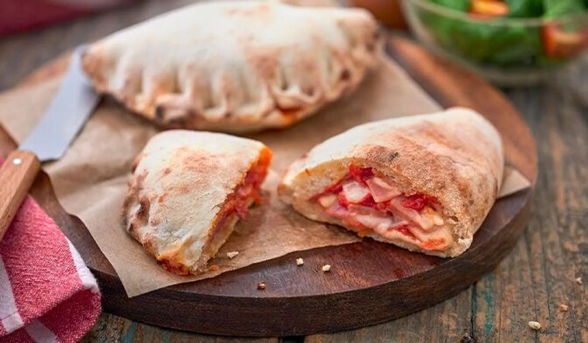 2 mini-calzones jambon mozzarella Italia