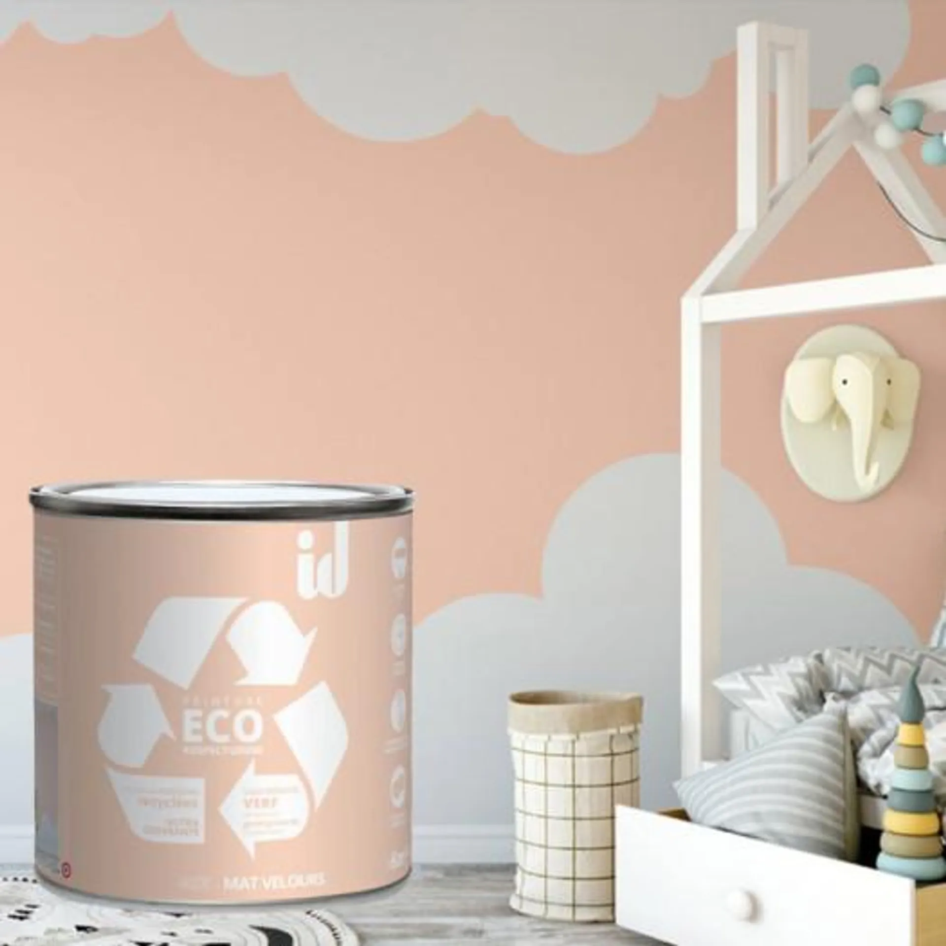 Peinture Eco responsable à base de matières recyclées nude mat-velours 0,5L