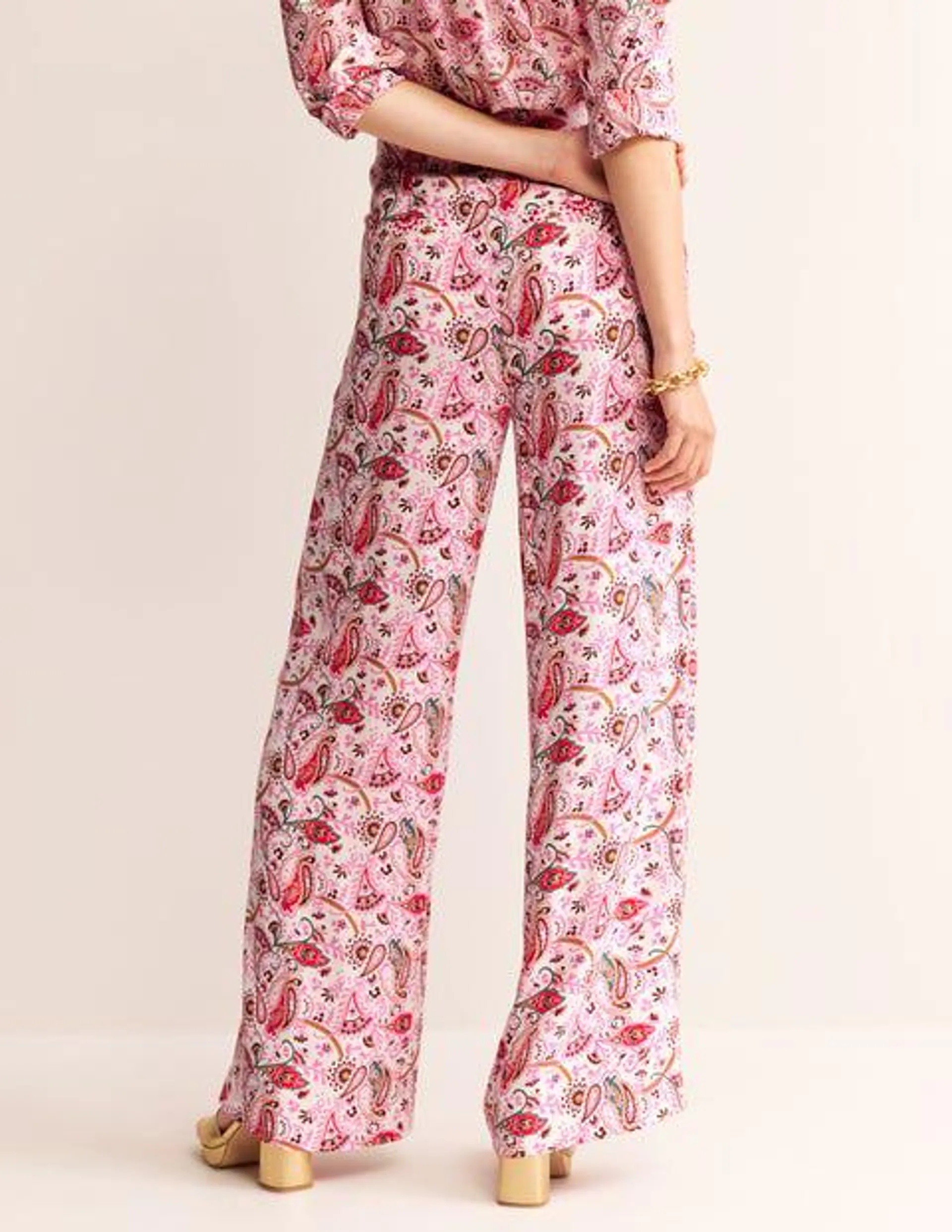 Pantalon palazzo fluide en crêpe