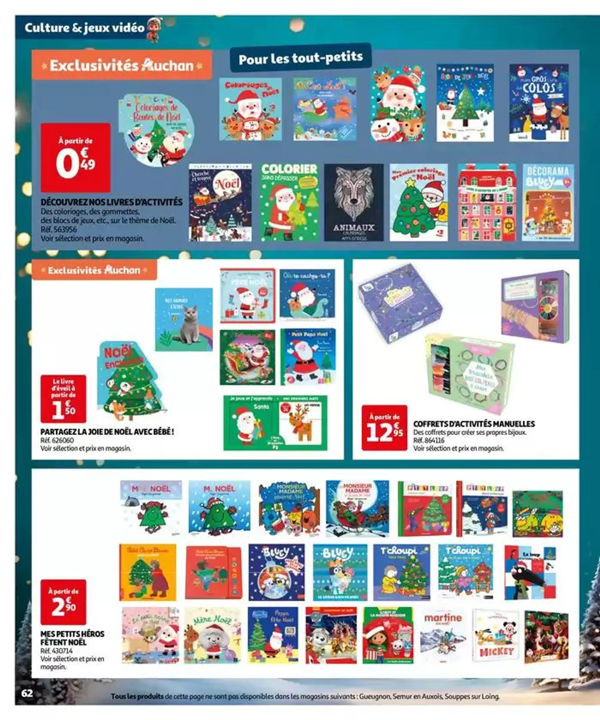 Réveillons Noël, un max de promos pour les fêtes du 11 octobre au 6 décembre 2024 - Catalogue page 62