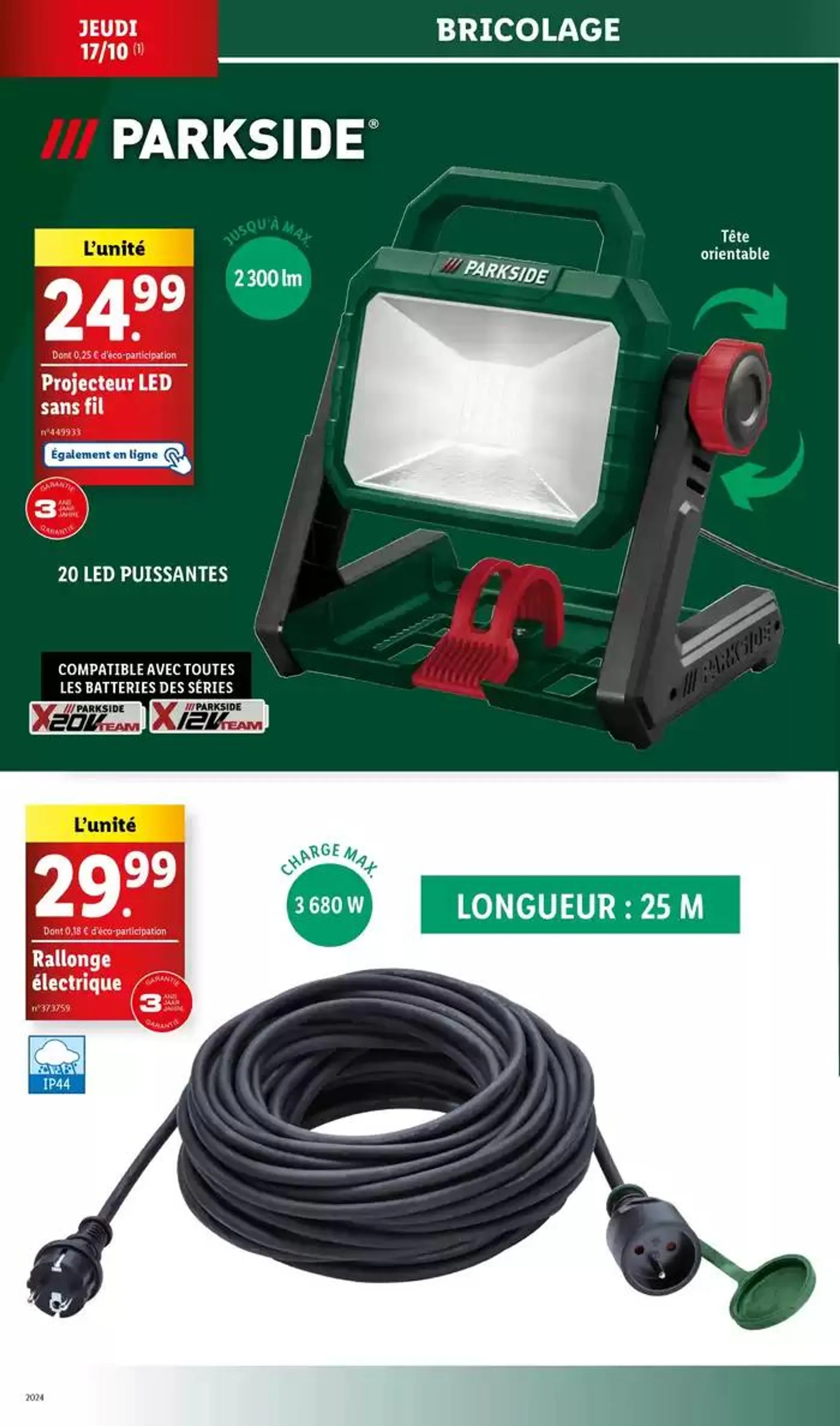 Bénéficiez de réductions sur nos articles mode, bricolage ou loisir cette semaine chez Lidl du 14 octobre au 17 octobre 2024 - Catalogue page 28