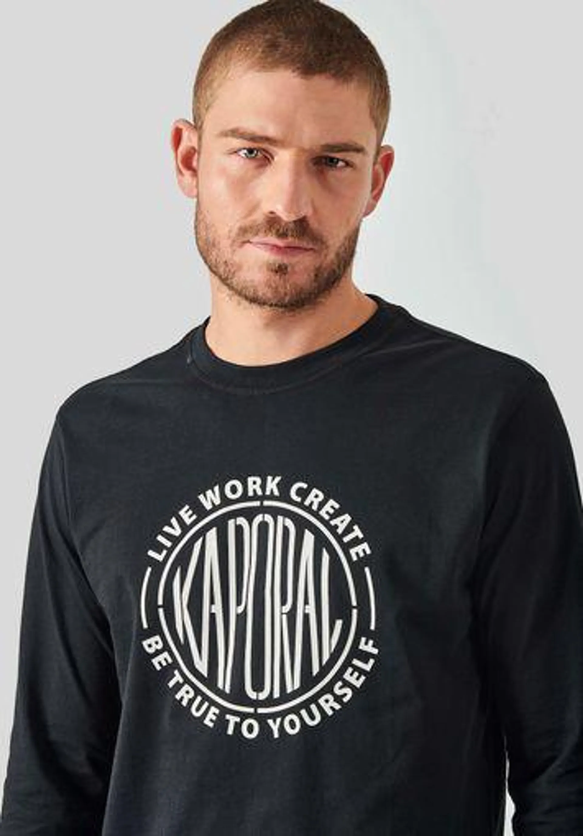T-shirt noir Homme 100% coton