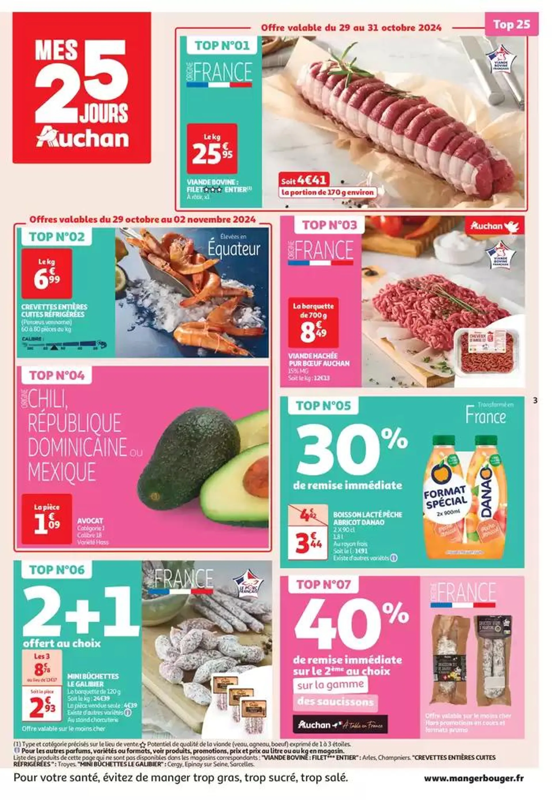 Top depart : 25 jours Auchan  du 29 octobre au 4 novembre 2024 - Catalogue page 3