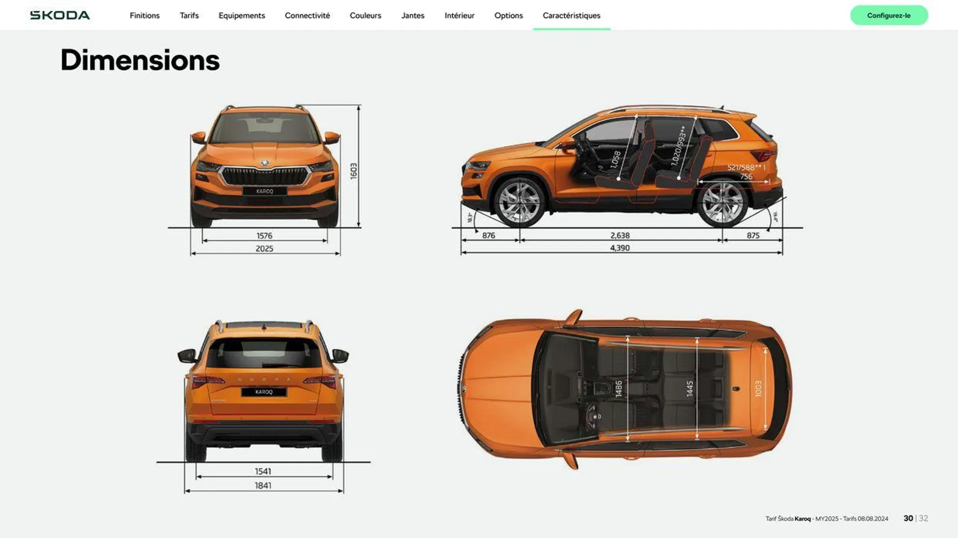 Karoq Selection 1.5 TSI 150 ch DSG du 22 août au 28 février 2025 - Catalogue page 30