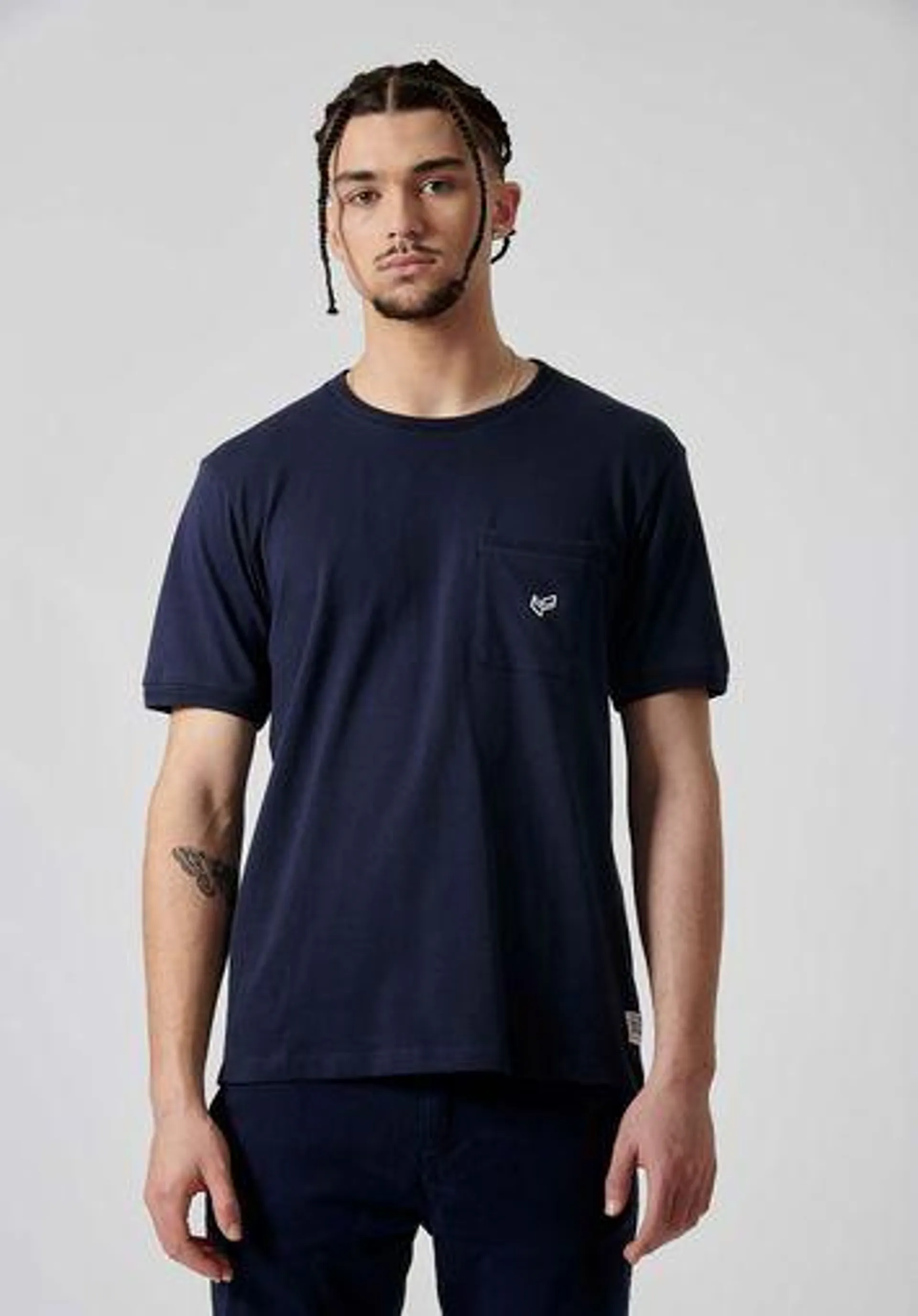 T-shirt bleu Homme 100% coton