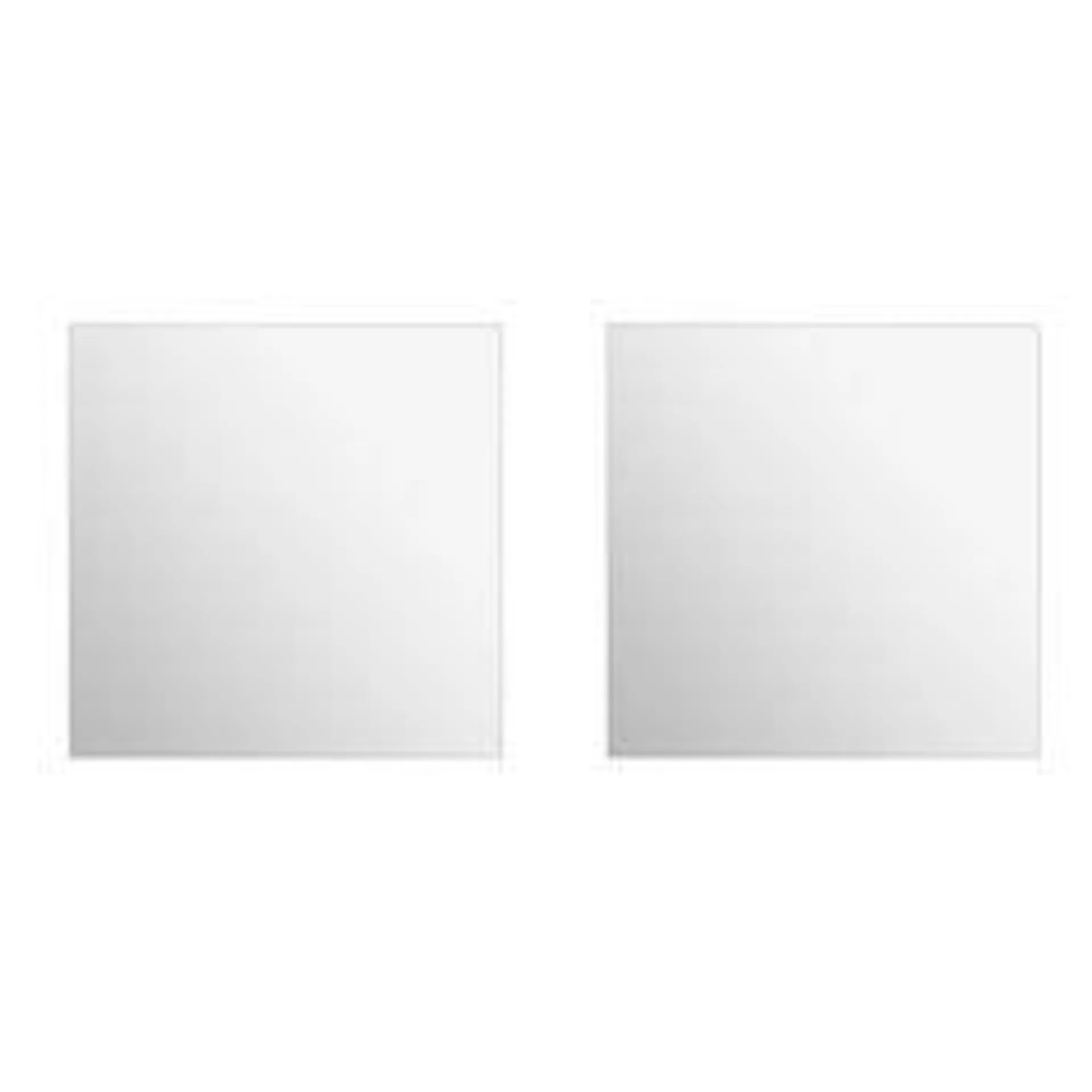 Lot de 2 miroirs adhésifs carrés 40x40cm