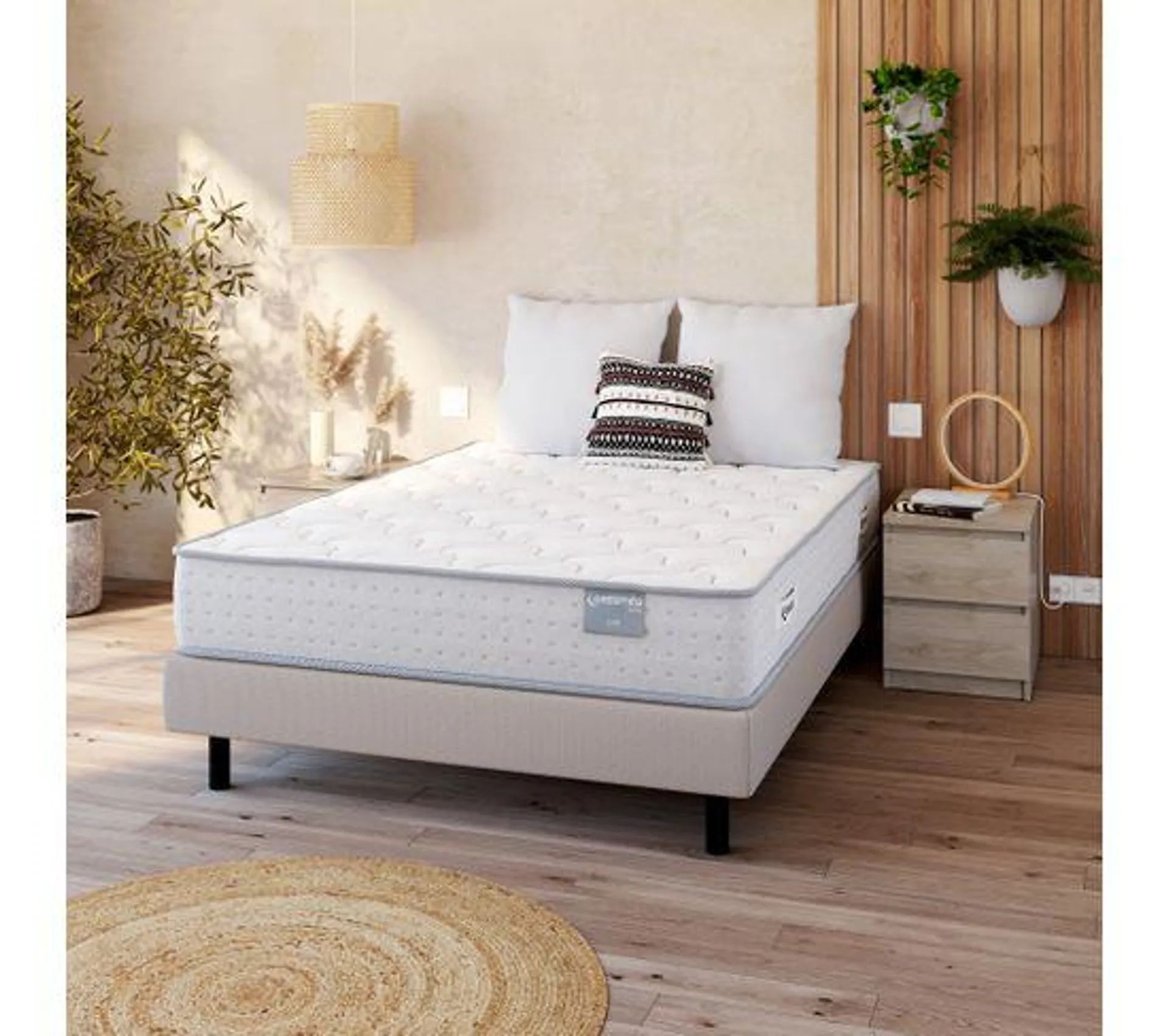 DREAMEA EDITION Matelas ressorts 140x190 cm LYS