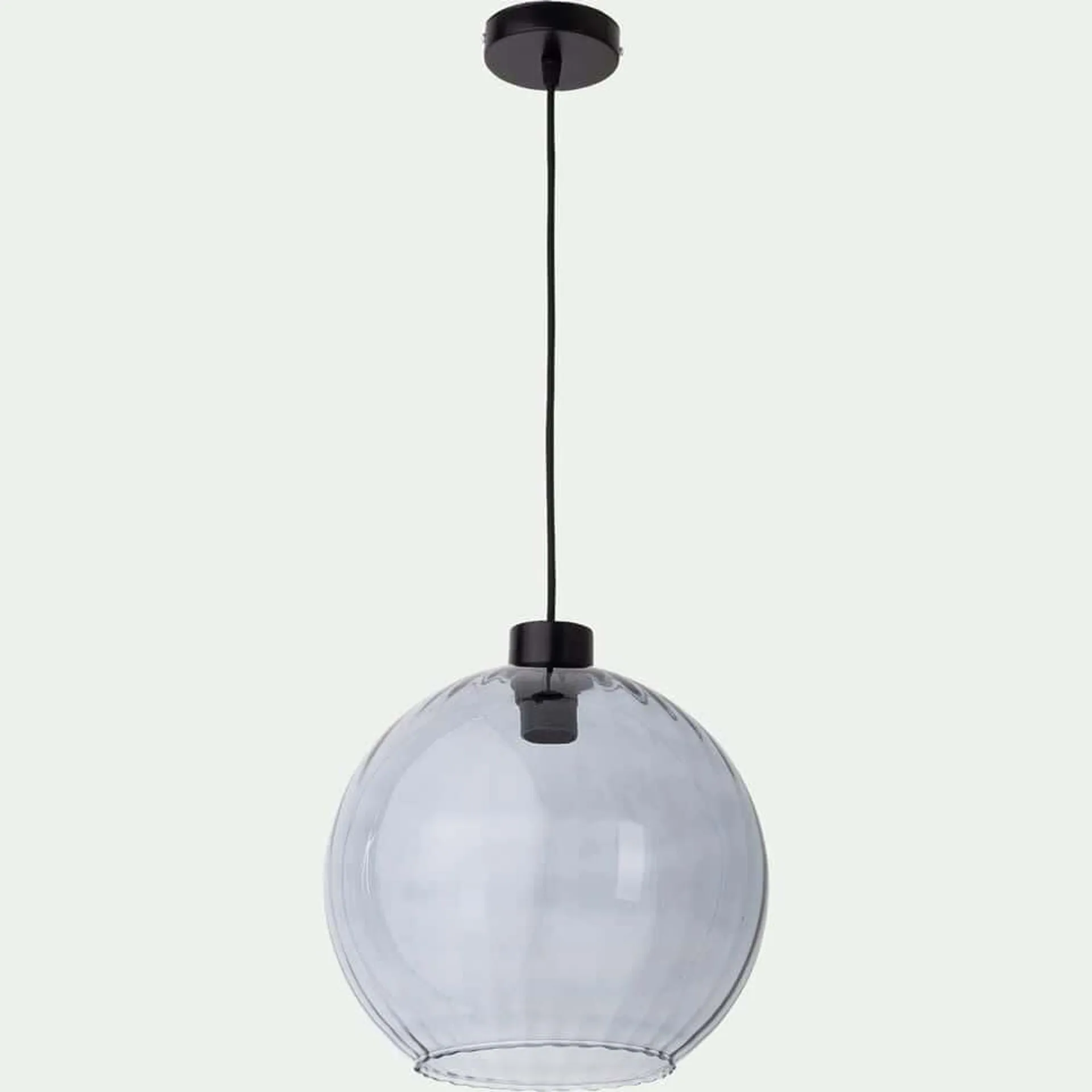 ALARI Suspension électrifiée en verre d30cm - bleu ciel