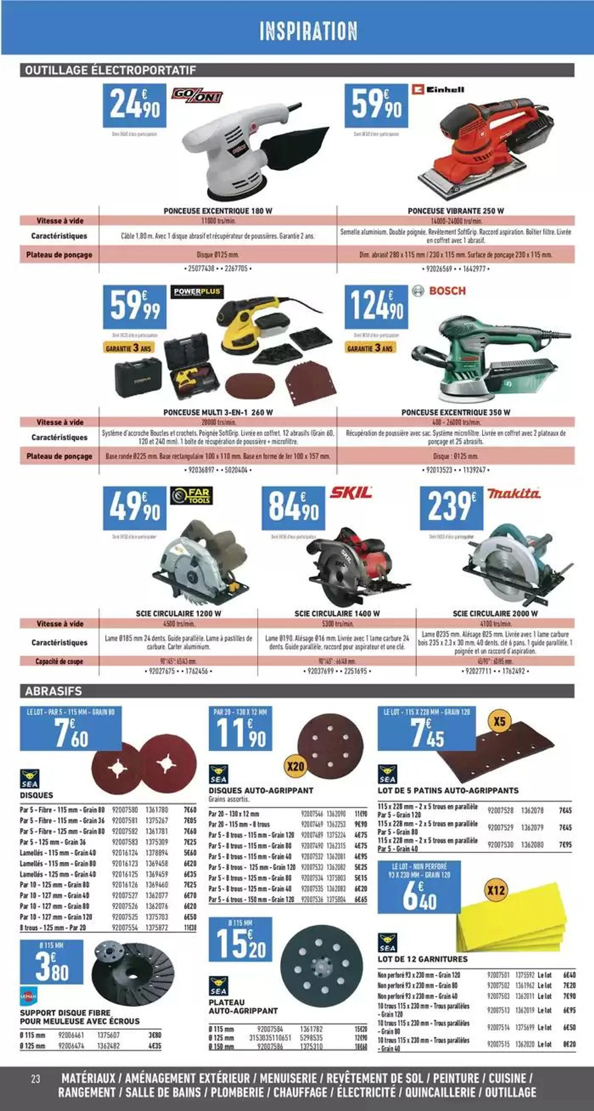 Grands travaux isolation & outillage du 21 octobre au 7 novembre 2024 - Catalogue page 15