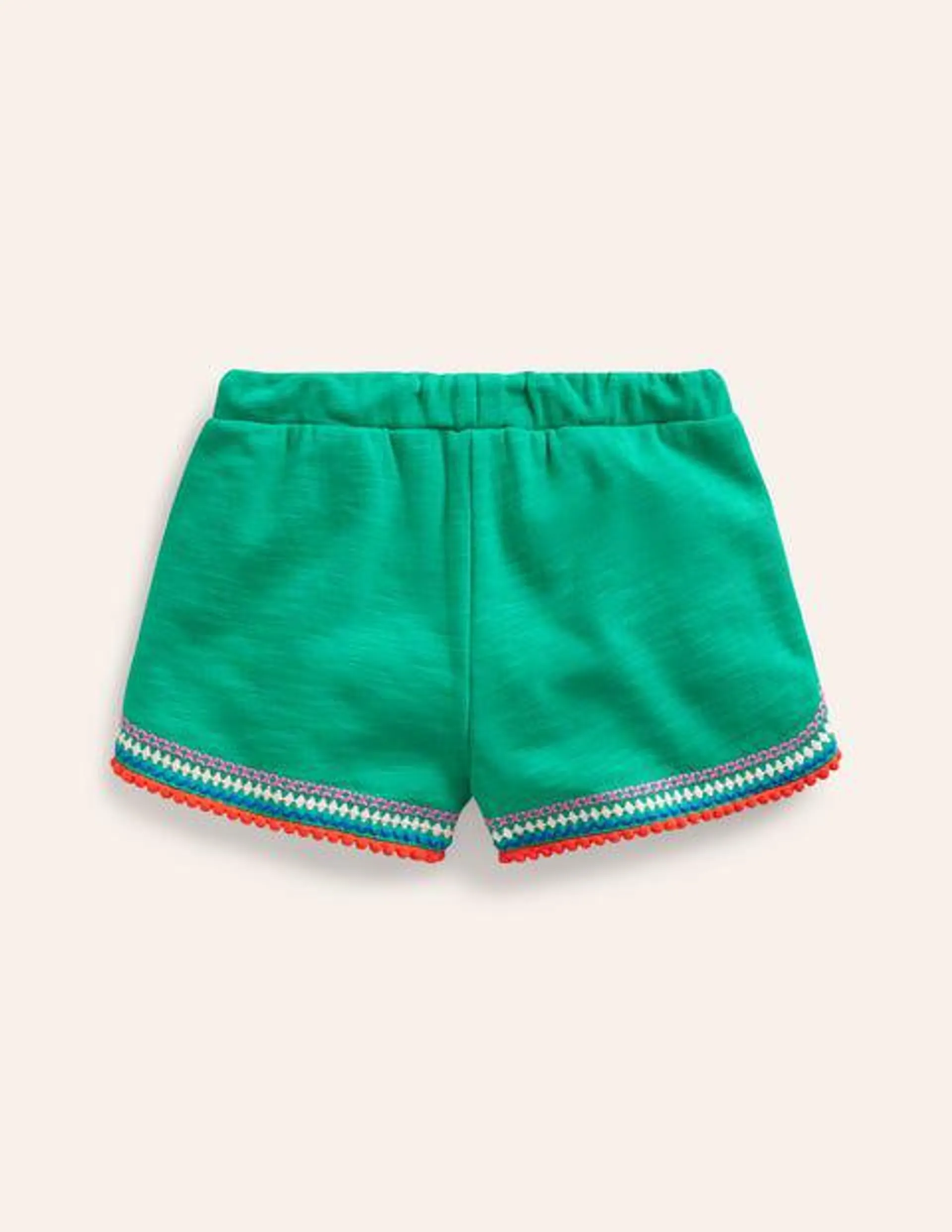 Short en jersey à pompons