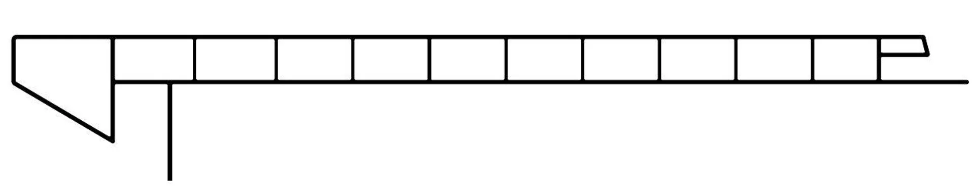 Planche de rive équerre PVC - Blanc 0003 - 10mm x 160mm x 6ml - Deceuninck