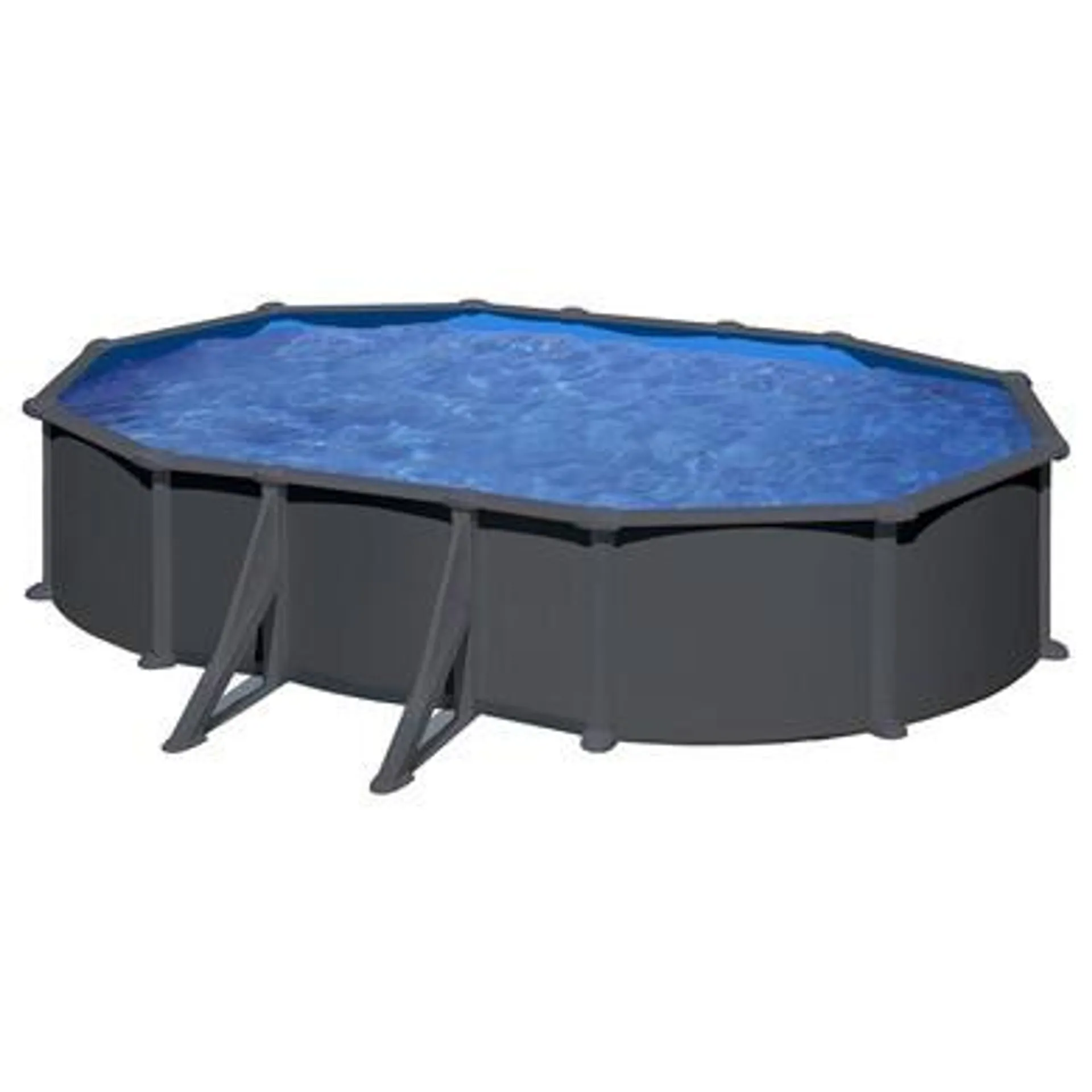 Piscine Acier Gris anthracite 527x327x132cm Filtre à sable