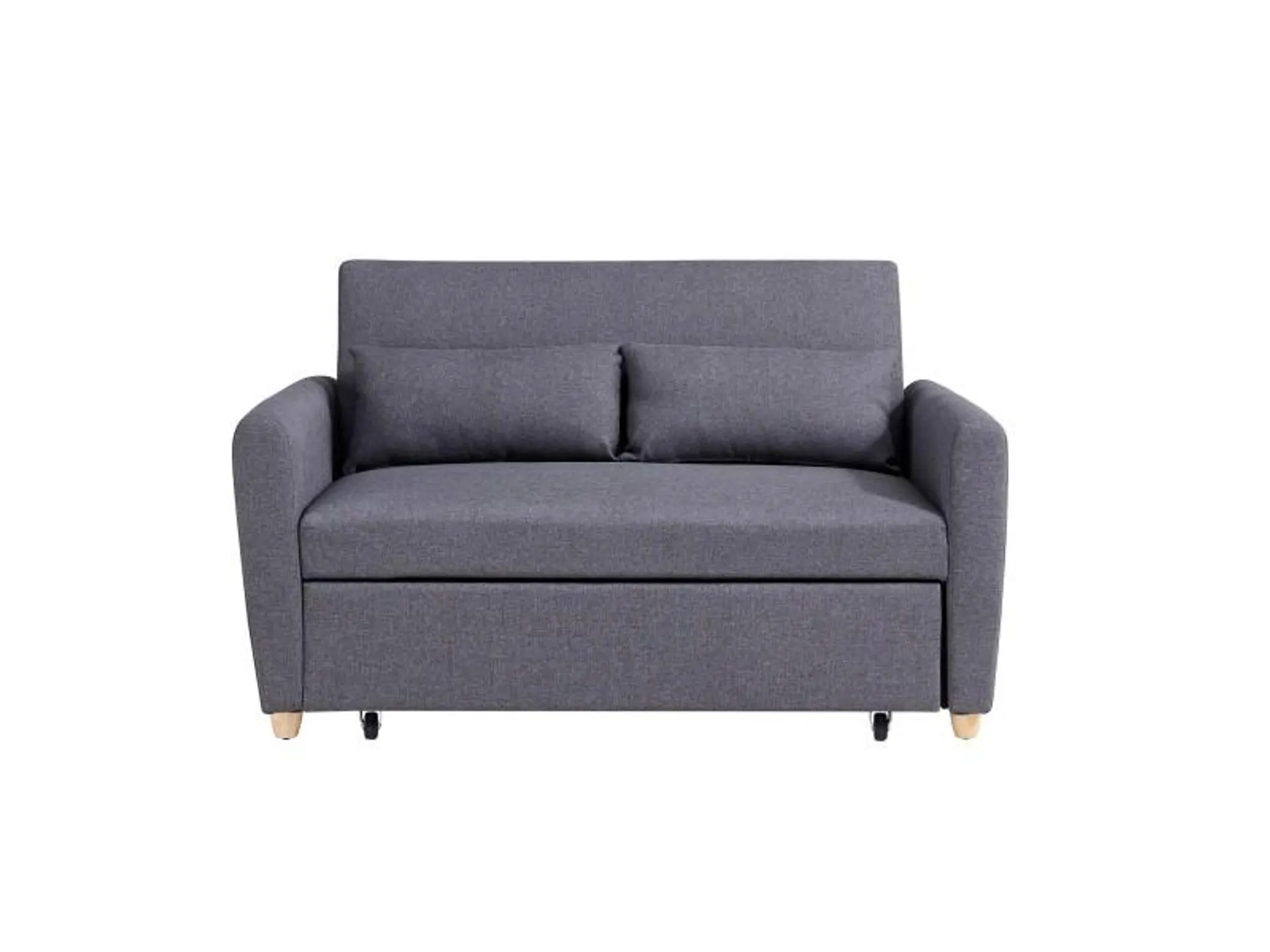 Canapé convertible scandinave en tissu gris foncé kalaya