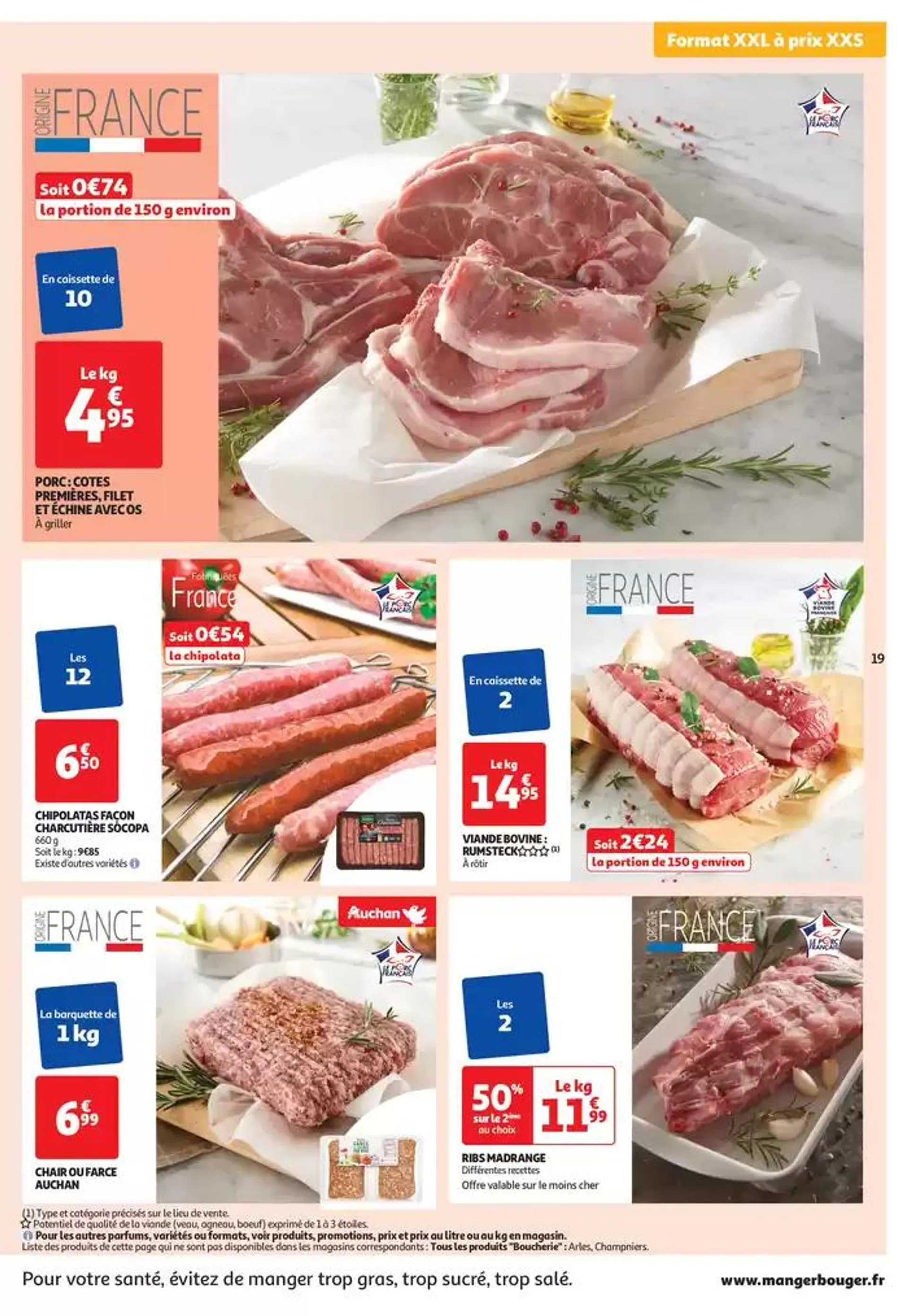 Top depart : 25 jours Auchan  du 29 octobre au 4 novembre 2024 - Catalogue page 19