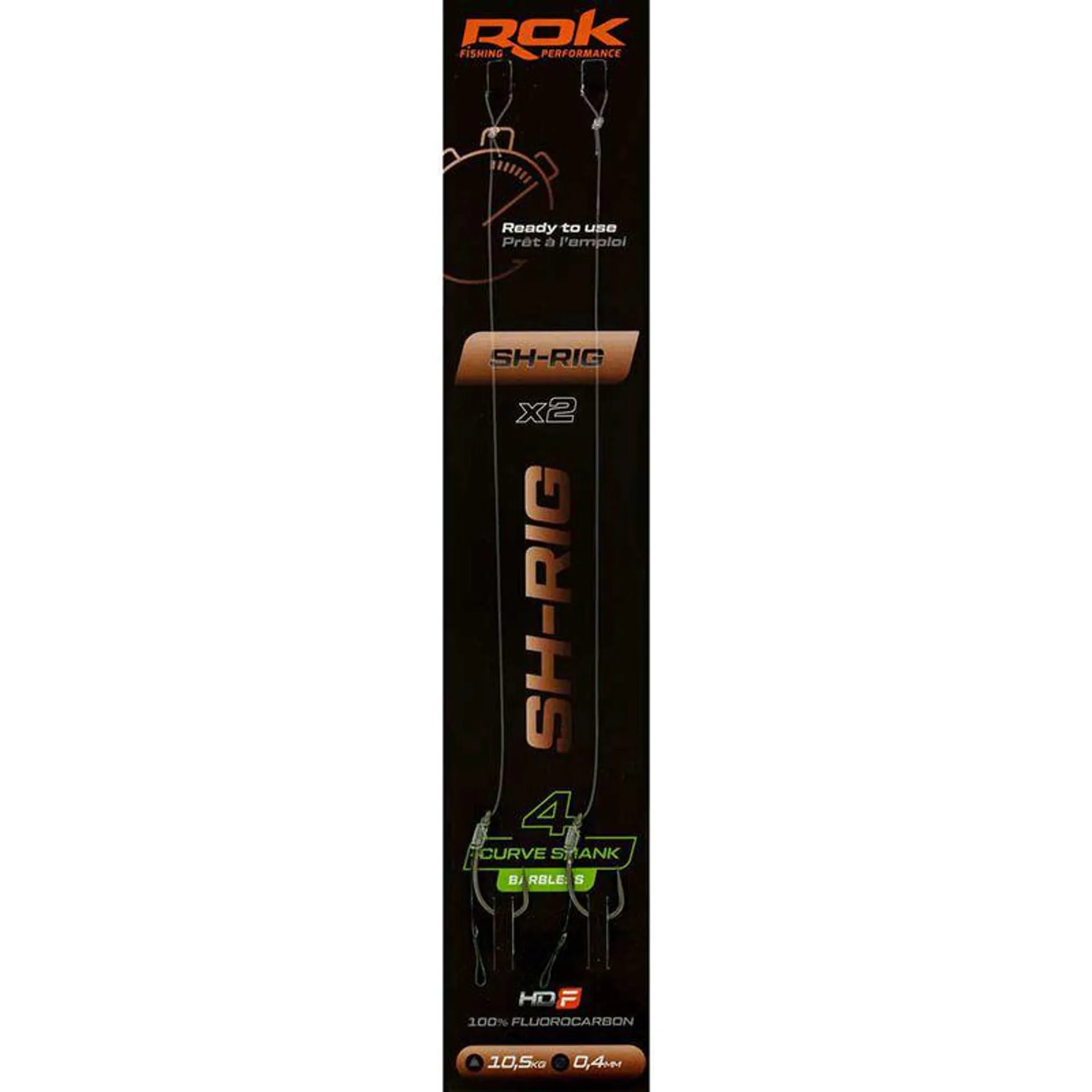 Bas de Ligne Rok Sh-Rig Curve Shank Barbless (x2)