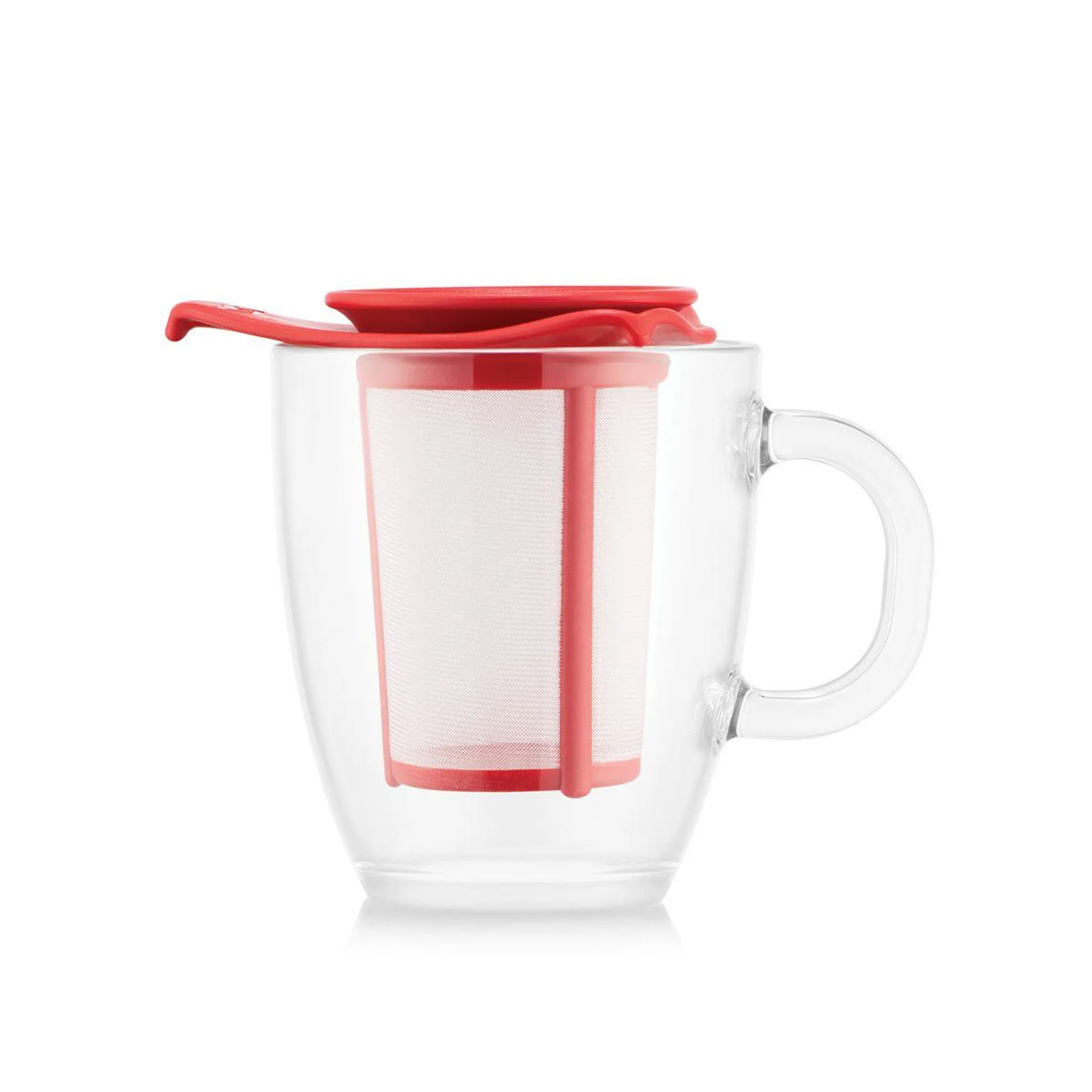 Mug en verre trempé, 0.35 l, filtre en plastique