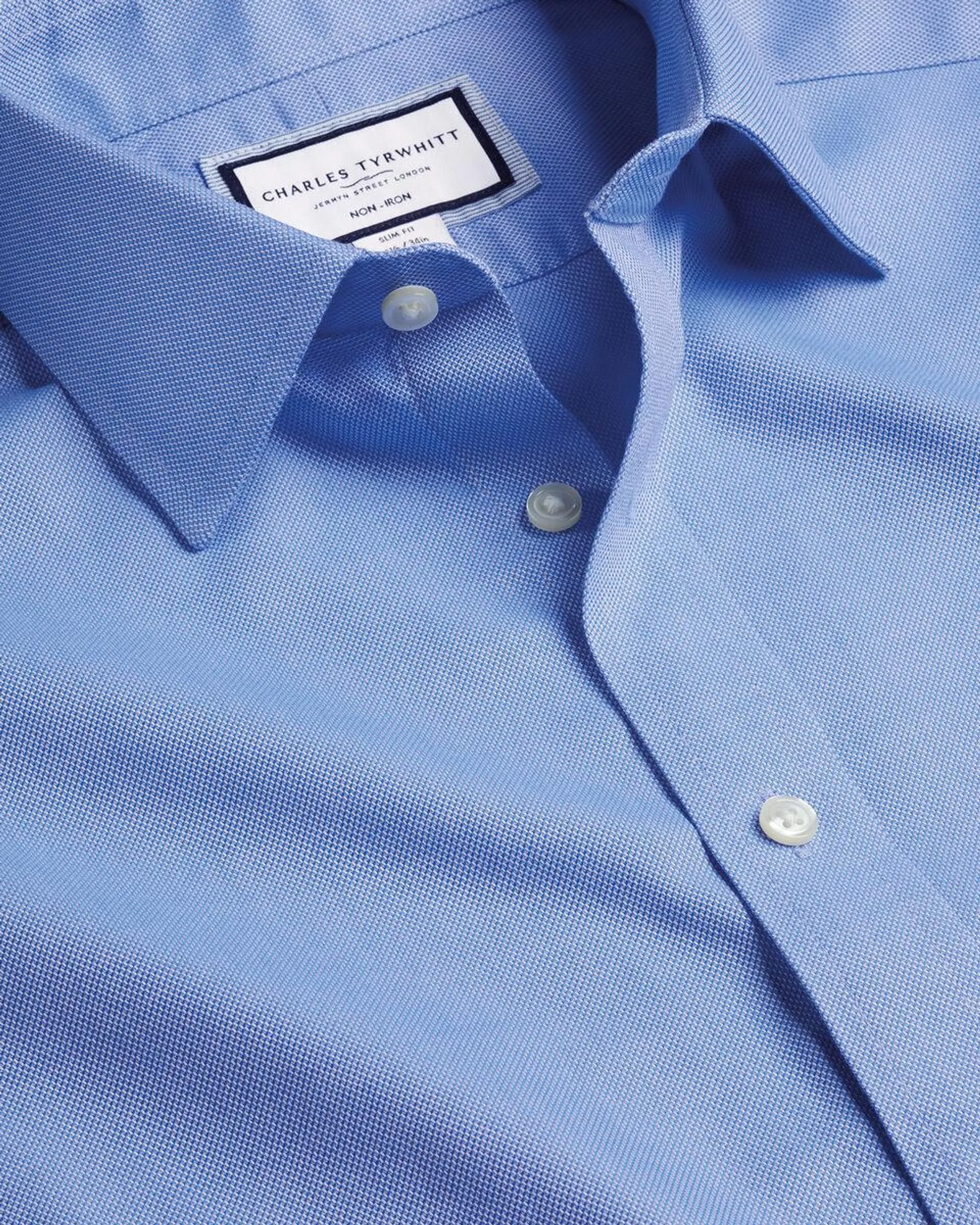 details about product: Non-Iron Royal Oxford Shirt - Ocean Blue