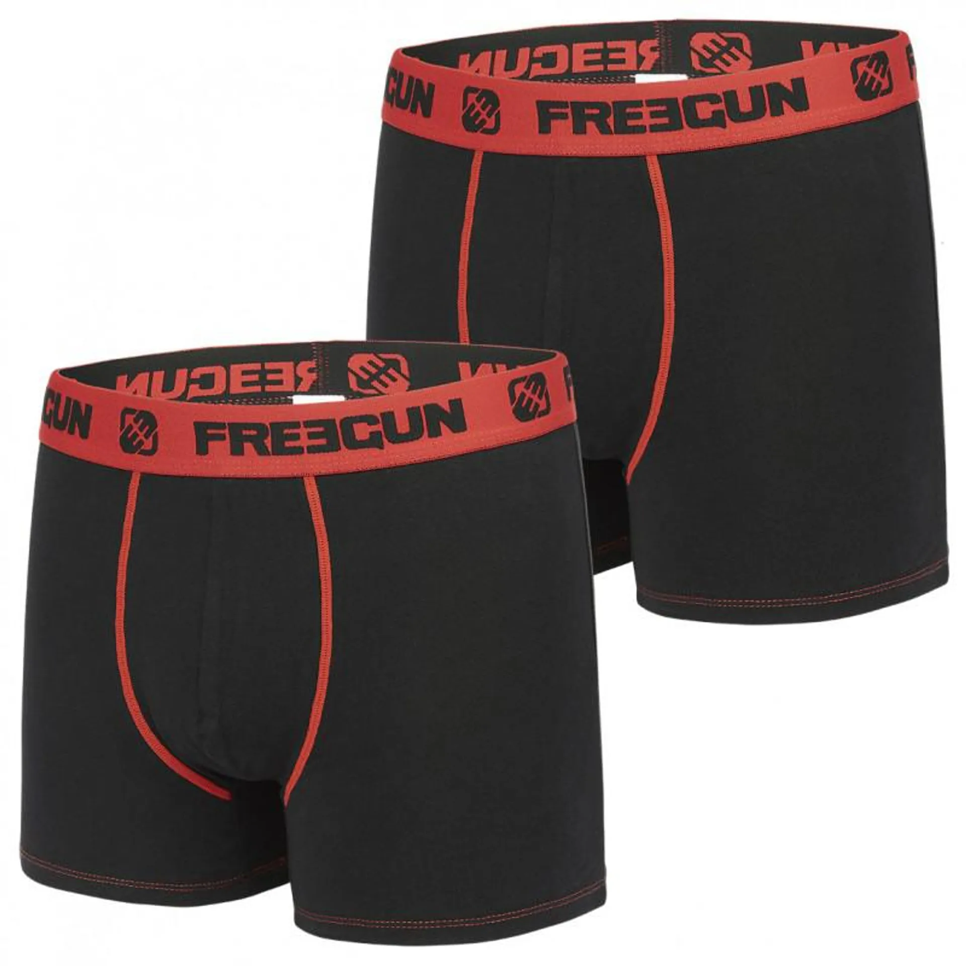 Lot de 2 Boxers Freegun garçon coton Rouge