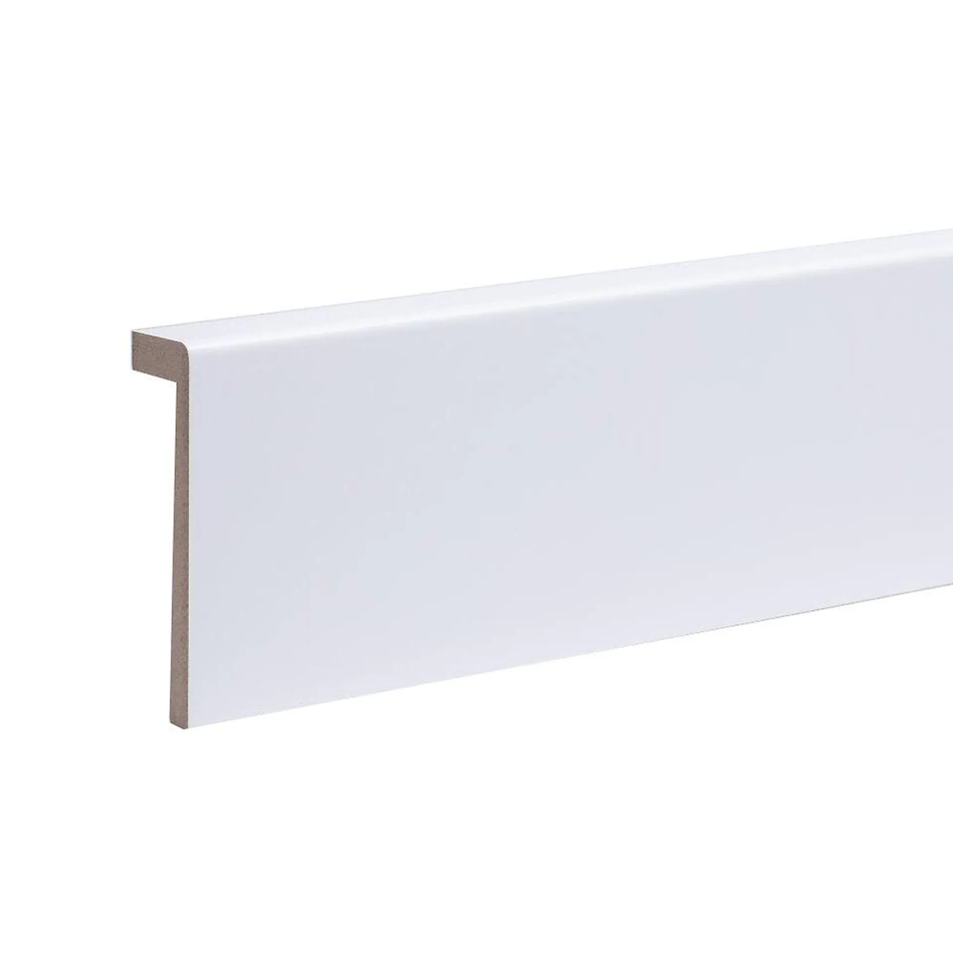 Lot de 5 surplinthes MDF revêtues blanc 2400 x 110 x 19 mm PEFC 70%