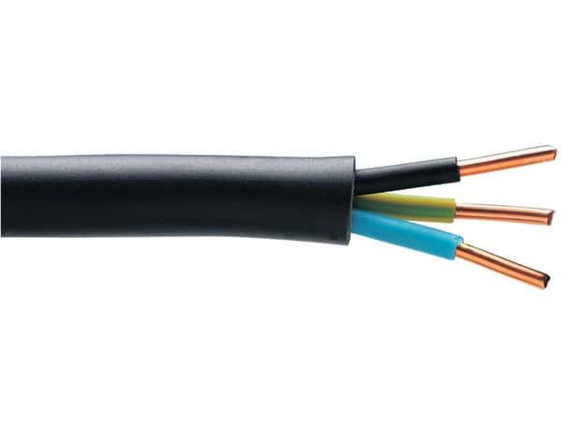 Câble électrique R2V 3G1,5 mm² noir 50 m