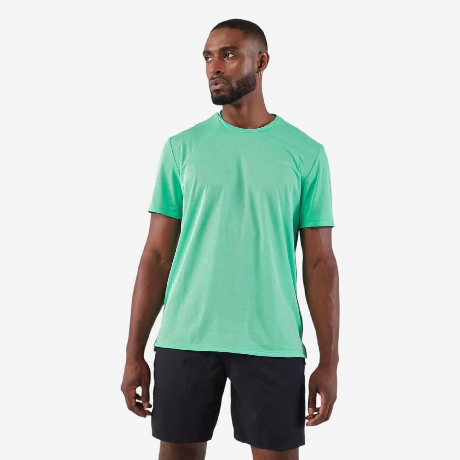 T-shirt de running respirant Homme - KIPRUN Run 500 Dry Vert menthe