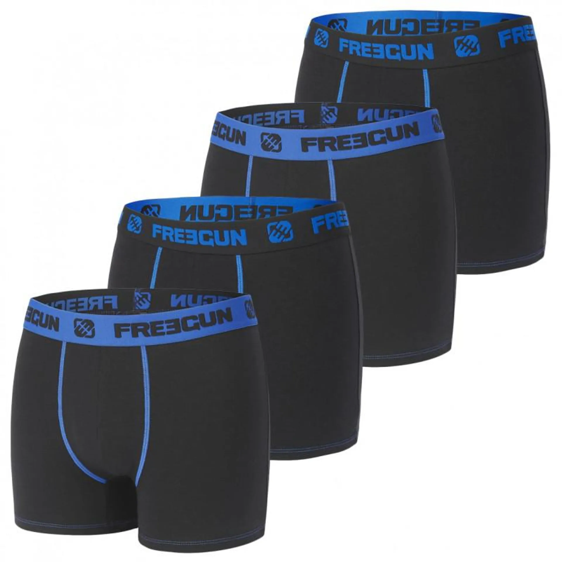 Lot de 4 Boxers Freegun garçon coton Bleu