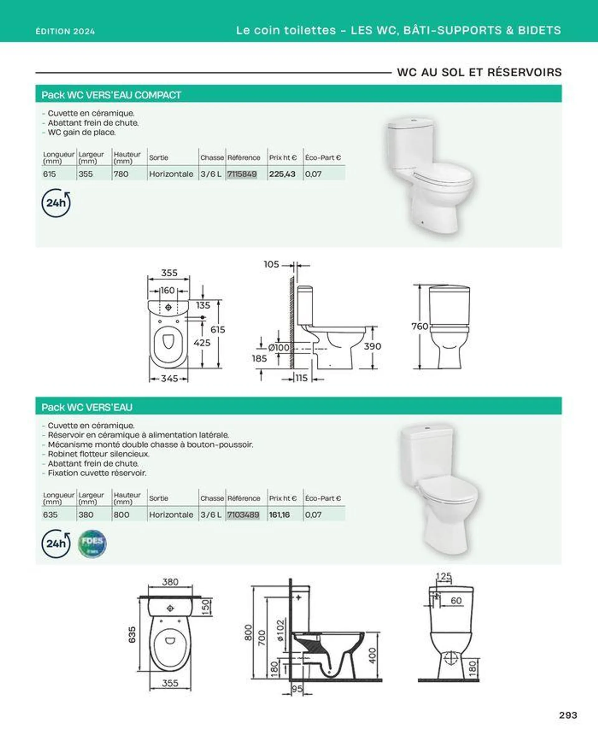 La salle de bain en toute sérénité du 2 juillet au 31 décembre 2024 - Catalogue page 293