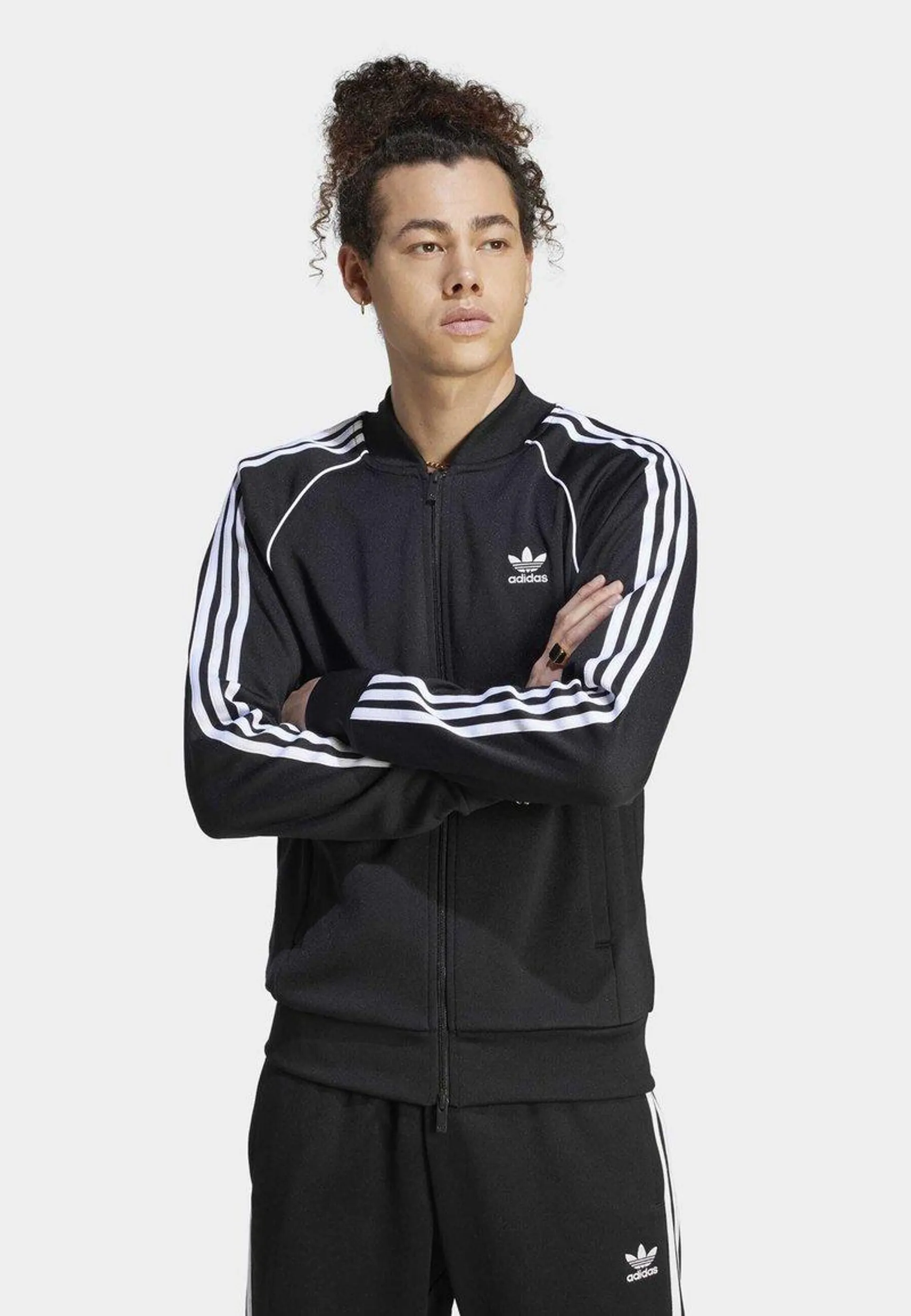 SST TT - Zip-up sweatshirt - black white