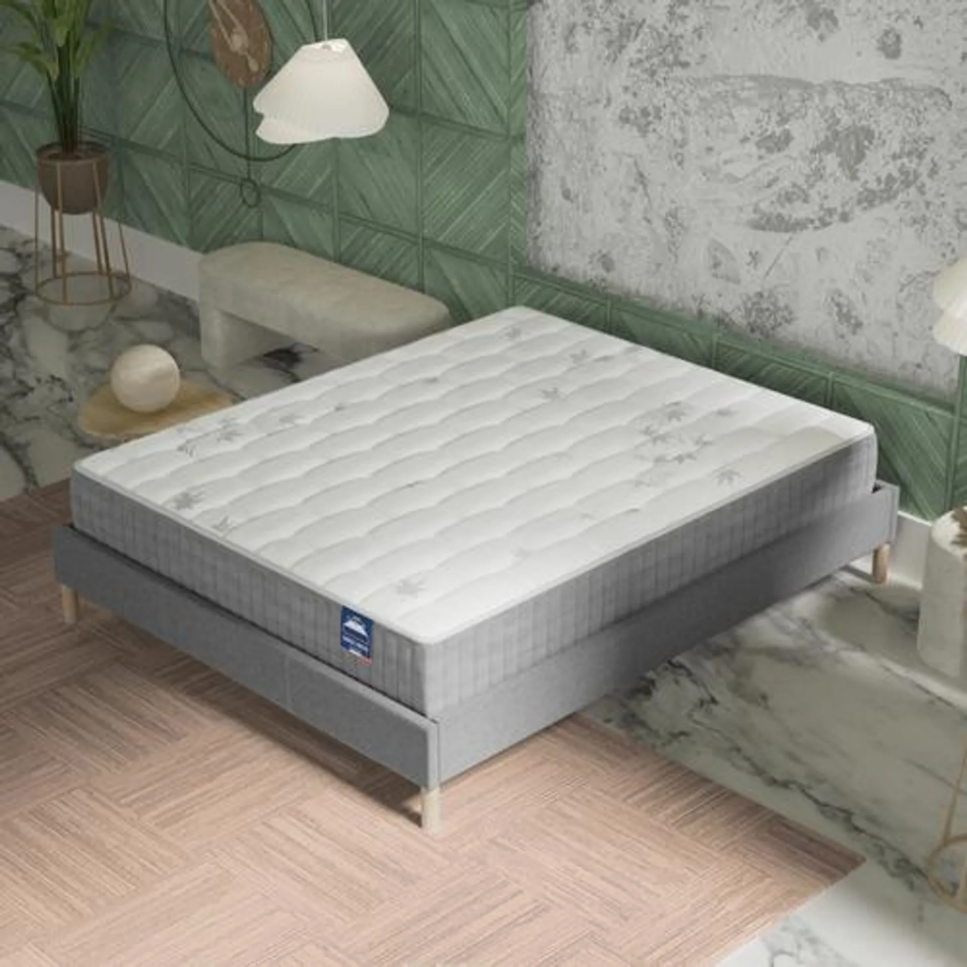 SENSOREVE Matelas Ressorts Ensachés 140x190 cm GALICE, Accueil Mémoire De Forme, 25 Cm D'épaisseur