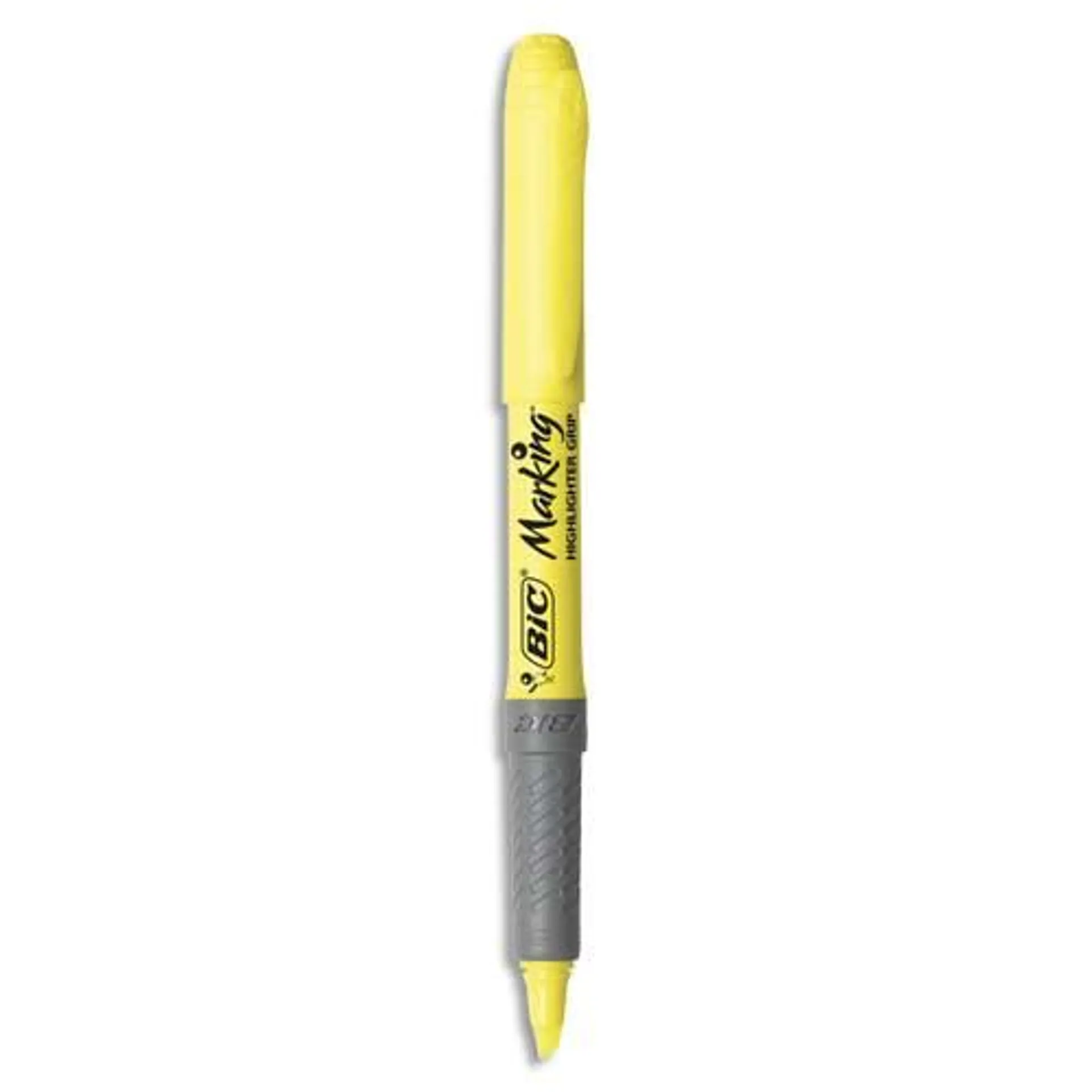 BIC Highlighter Grip Surligneurs Pointe Biseautée - Jaune