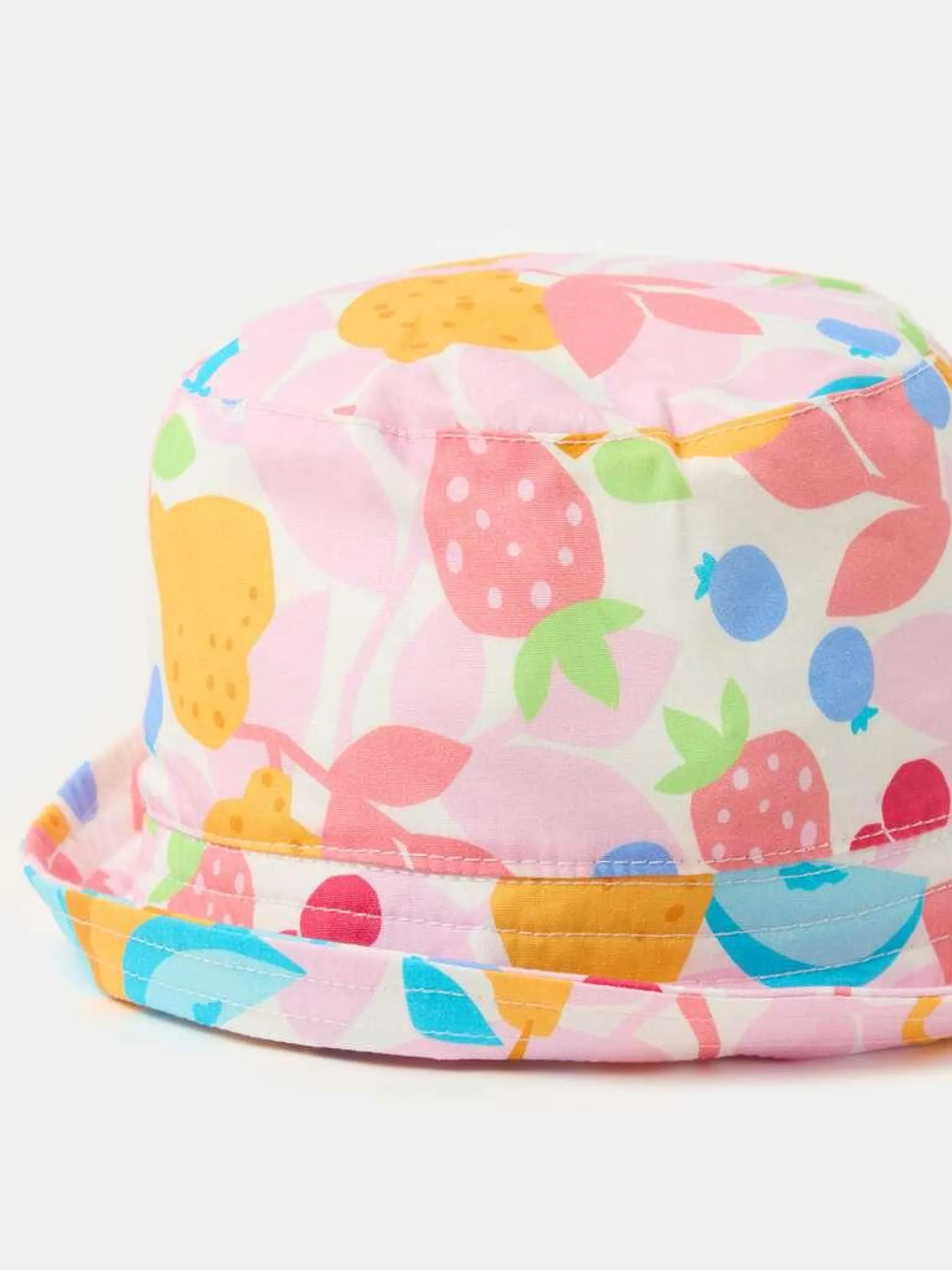 Cloche hat with print Blanc optique