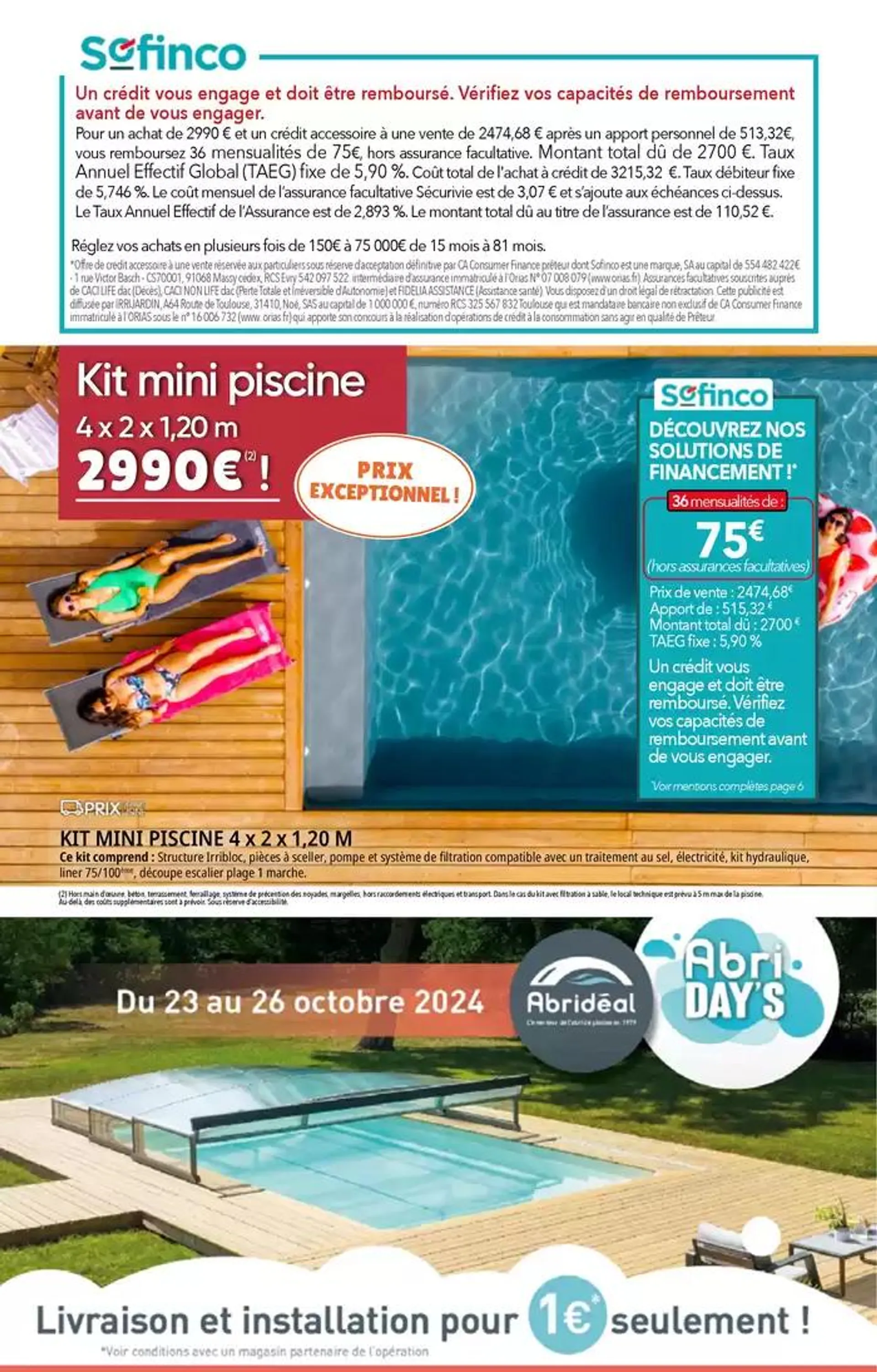 Protégez votre PISCINE et vos économises du 11 octobre au 27 octobre 2024 - Catalogue page 6