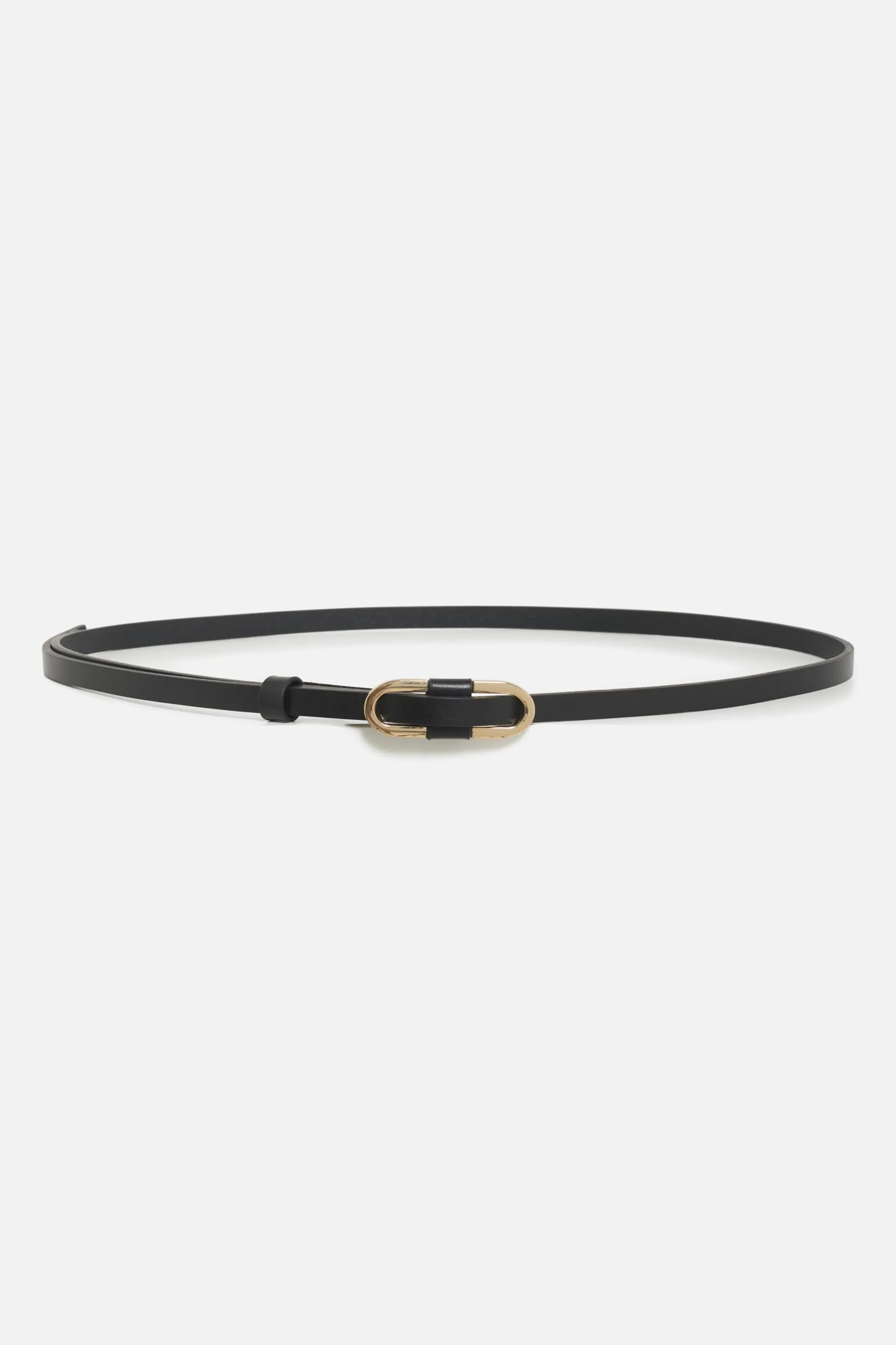 Ceinture fine noir femme